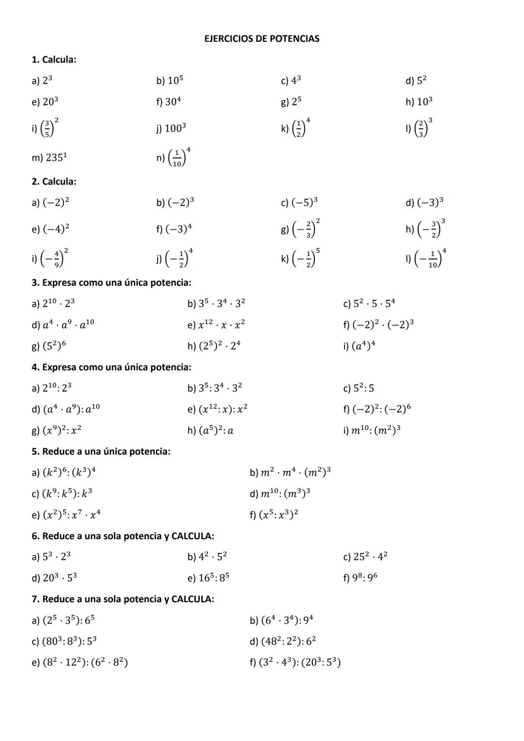 # OPERACIONES CON NÚMEROS ENTEROS.
Regla para operar sumas y restas:
Si tienen el mismo signo:
- Se suman.
- Se pone el mismo signo.
Si