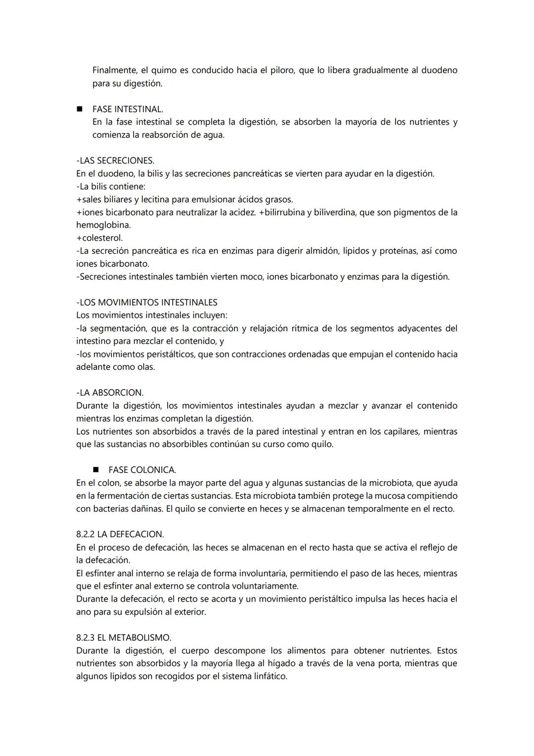 8.1 ANATOMIA DEL APARATO DIGESTIVO.
8.1.1. EL TUBO DIGESTIVO.
El tubo digestivo va desde la boca hasta el ano, pasando por la faringe, esófa