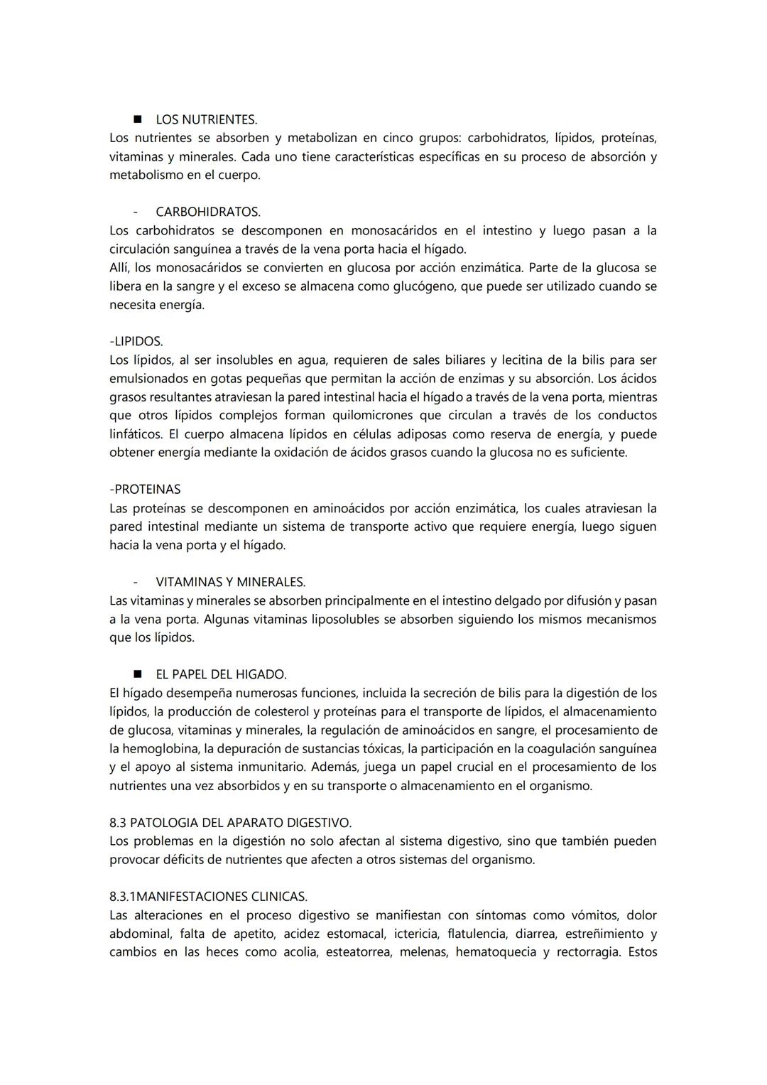 8.1 ANATOMIA DEL APARATO DIGESTIVO.
8.1.1. EL TUBO DIGESTIVO.
El tubo digestivo va desde la boca hasta el ano, pasando por la faringe, esófa