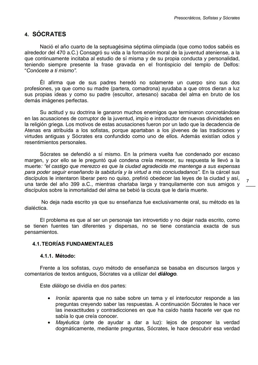 # PRESOCRÁTICOS, SOFISTAS
Y SÓCRATES
1. EL PASO DEL MITO AL LOGOS
Los mitos son un conjunto de narraciones y doctrinas tradicionales (La I
