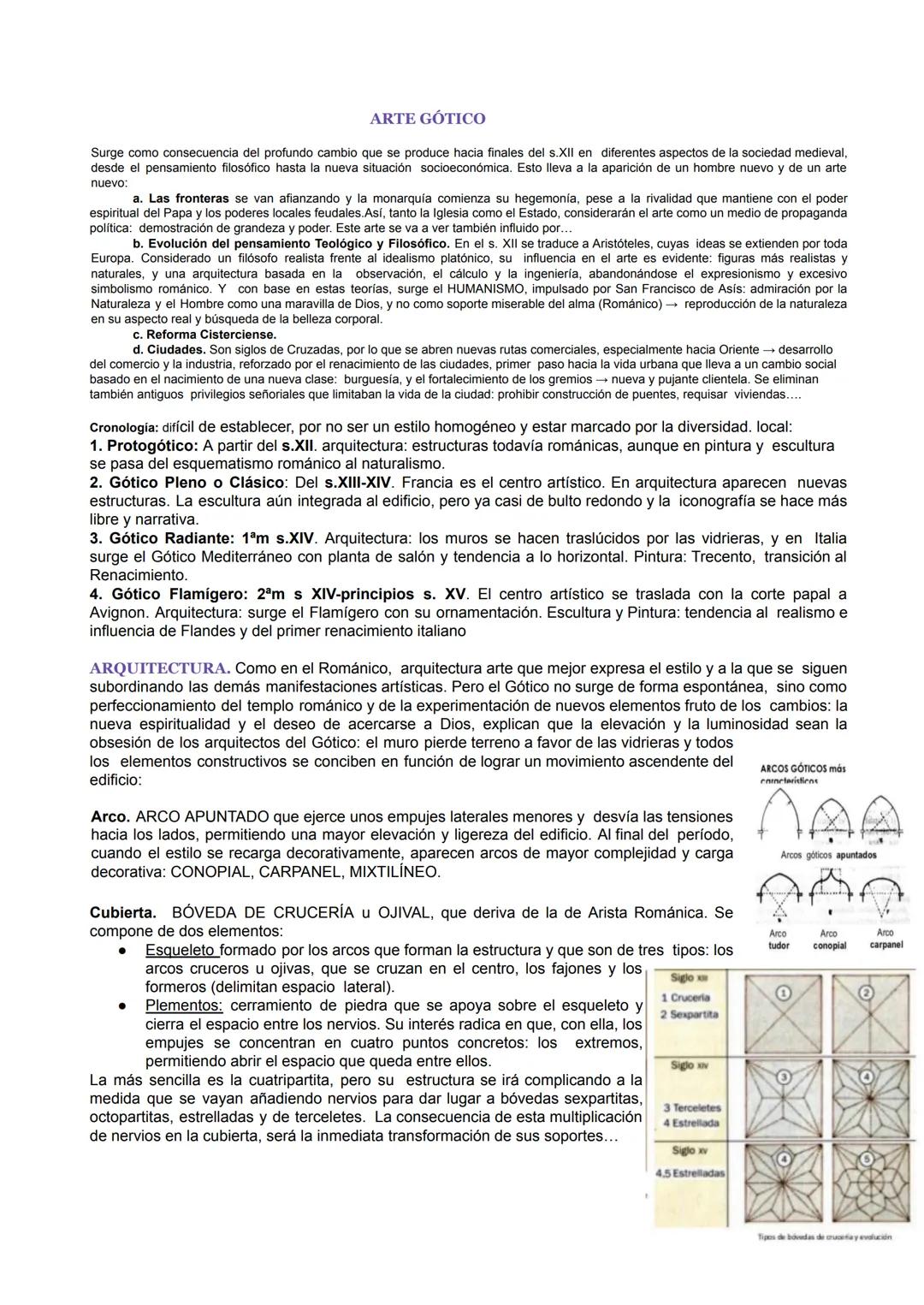 # ARTE GÓTICO
Surge como consecuencia del profundo cambio que se produce hacia finales del s.XII en diferentes aspectos de la sociedad medi