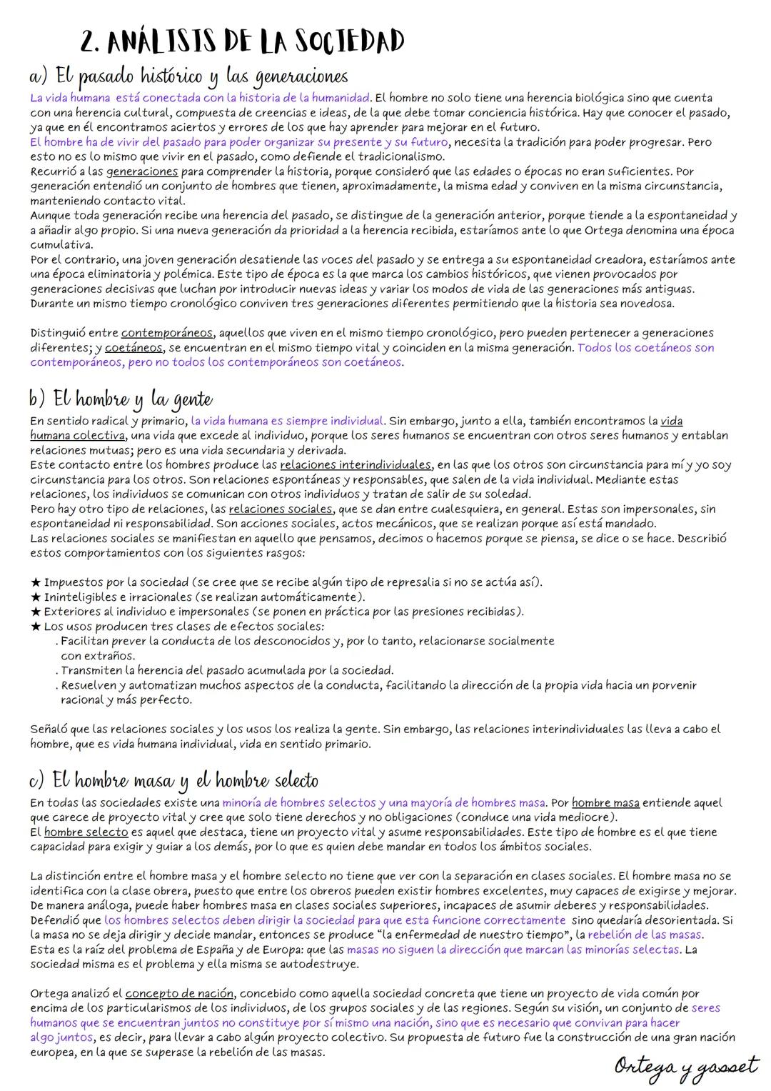 Ortega y gasset
1. TEORÍAS FUNDAMENTALES DE SU FILOSOFÍA:
el perspectivismo, el raciovitalismo y la razón histórica
a) El conocimiento como