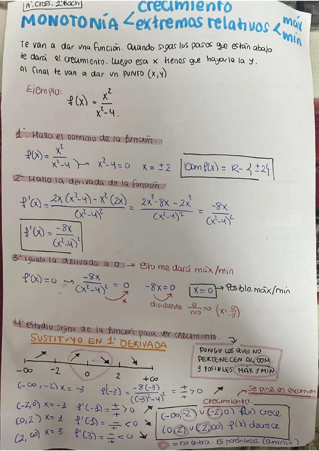 [A. Cross. I'Bach
# Derivadas:
$\begin{bmatrix}y= f^n \rightarrow y'= n f^{n-1}. f'\\y= Inx \rightarrow y'= \frac{1}{x}\\y= Inf \rightarro