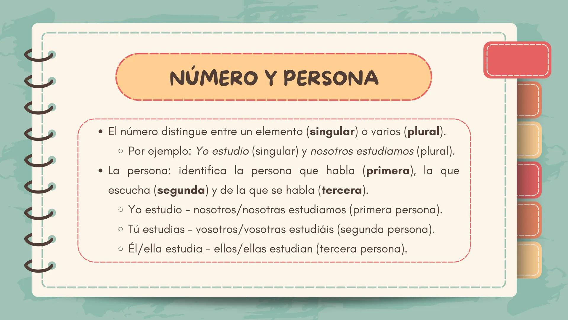 J J J J J J J J )
Lengua Castellana y Literatura
El verbo ССС
DEFINICIÓN
Expresa acciones, estados o procesos. Varía para
indicar tiempo, mo