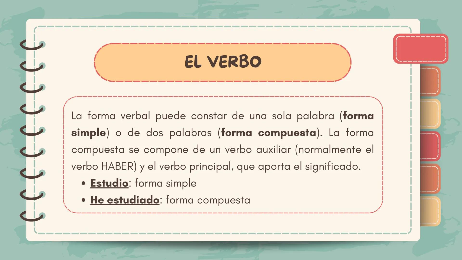 J J J J J J J J )
Lengua Castellana y Literatura
El verbo ССС
DEFINICIÓN
Expresa acciones, estados o procesos. Varía para
indicar tiempo, mo