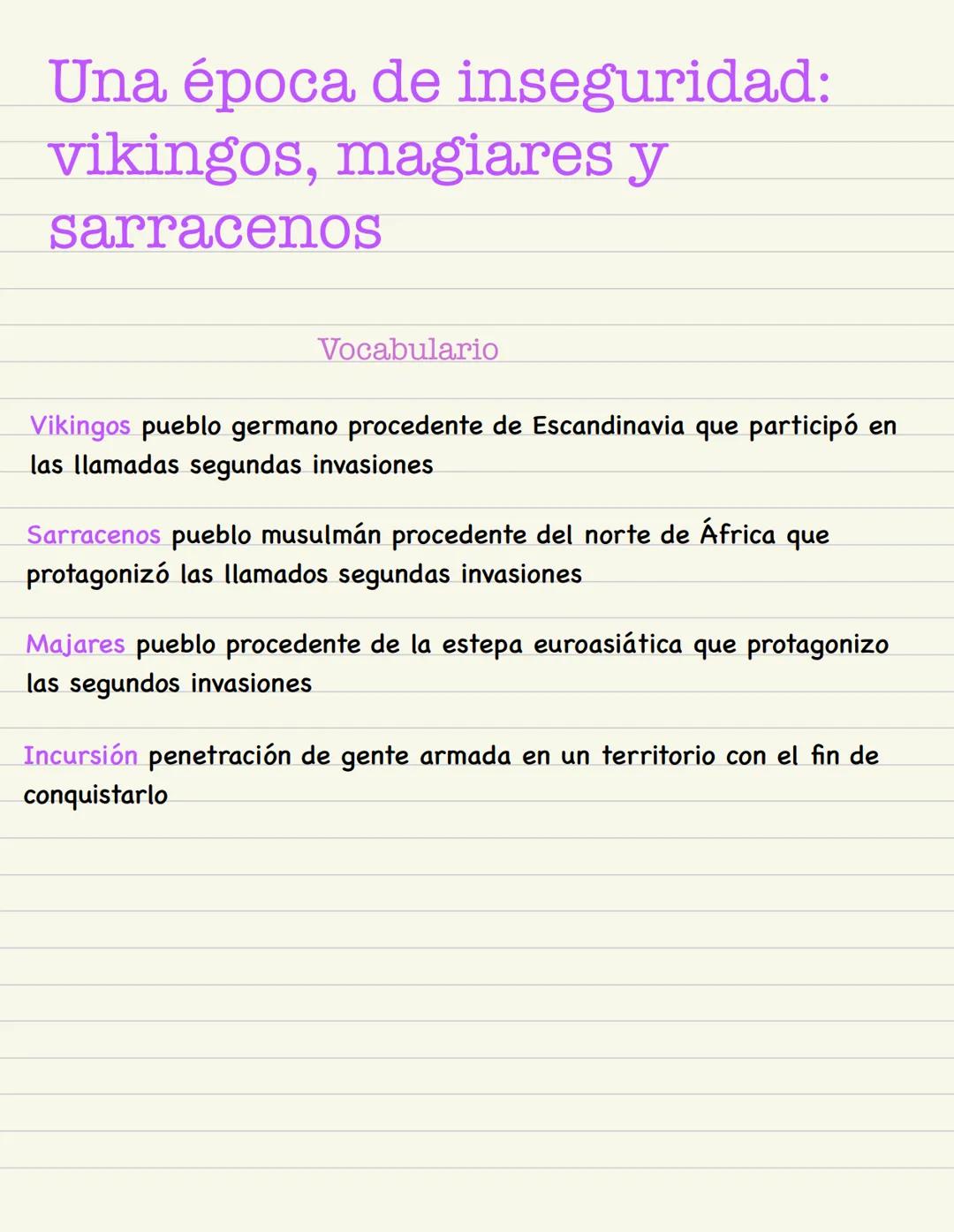 Tema 4
2° evaluación
# La alta edad media
Vocabulario
Marcas territorios fronterizos, con un ejército al mando de un marqués
Condados solían