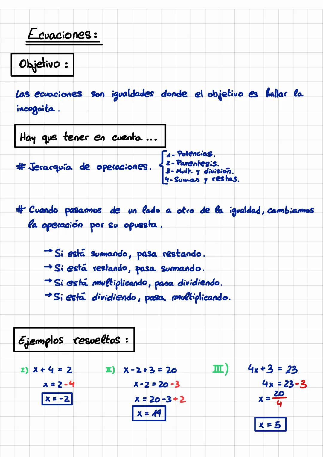 ECUACIONES 1er GRADO