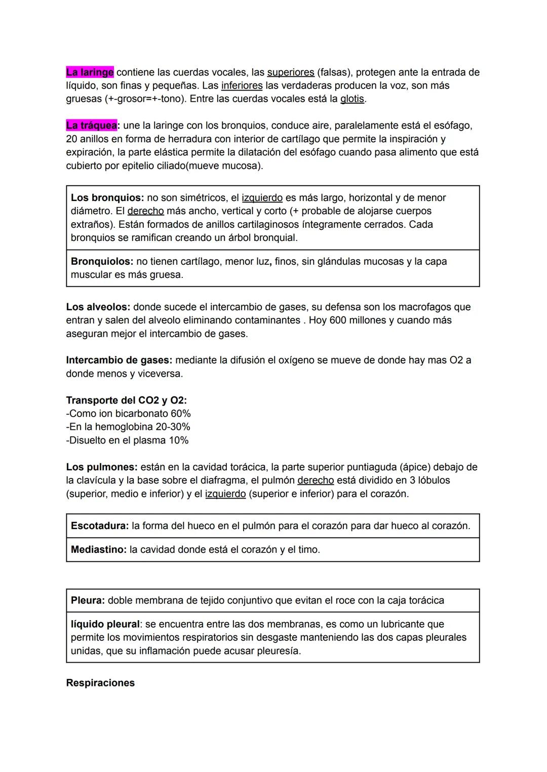 # SISTEMA RESPIRATORIO
Funciones del aparato respiratorio:
1.Limpieza del aire
2. Control temperatura+humedad
3.Intercambio de gases (alveo