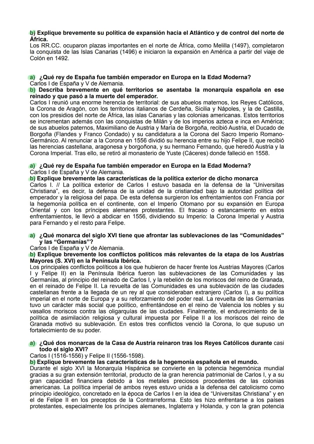 PREGUNTAS CORTAS HISTORIA.
Pregunta 1 (Antigüedad y Edad Media):
a) ¿Qué monarquía reinaba en la Península en el 711?
Monarquía Visigoda.
b