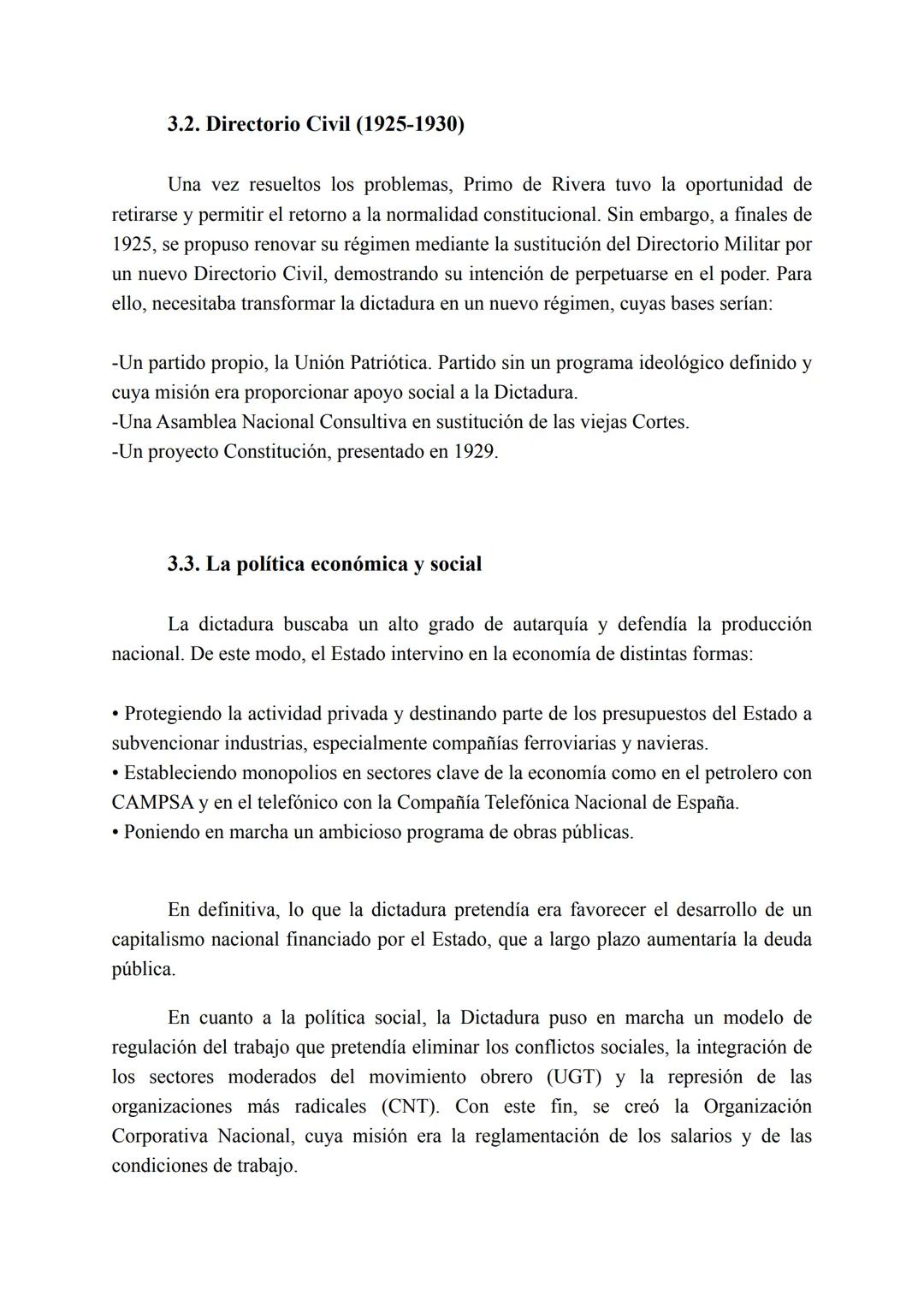 TEMA DE SELECTIVIDAD 7
LA DICTADURA DE PRIMO DE RIVERA (1923-1930)
ÍNDICE
1. Introducción.
2. Causas de la Implantación de la Dictadura.
3.