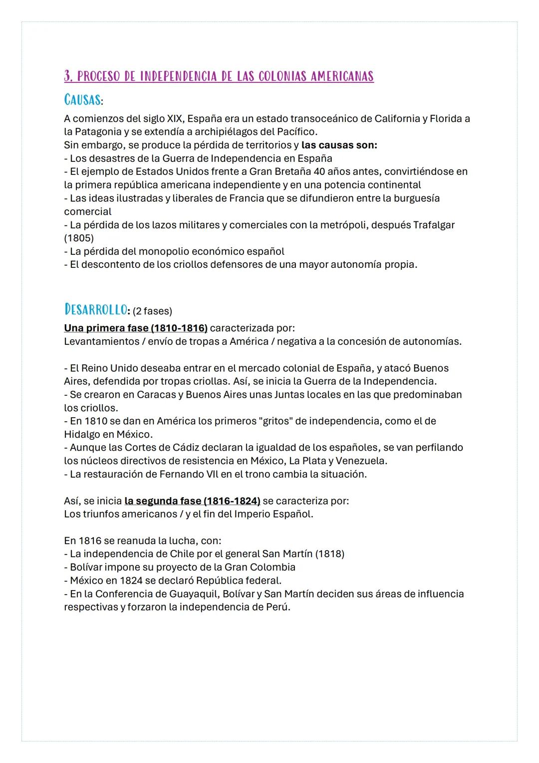 # LA CRISIS DEL ANTIGUO RÉGIMEN (1788-1833)
1. DESCRIBE LA GUERRA DE LA INDEPENDENCIA:
## LAS CAUSAS DE LA GUERRA:
Las inscribimos en el