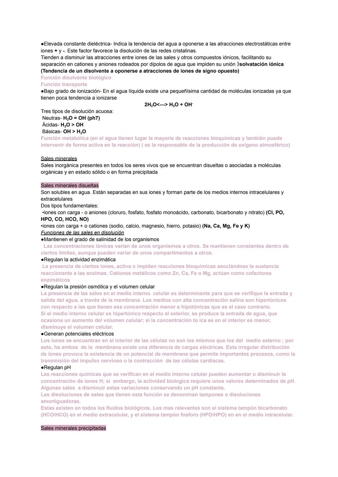AGUA Y SALES MINERALES
El agua es la molécula más importante de los seres vivos. Estos la pueden obtener de dos formas:
Del exterior- exogen