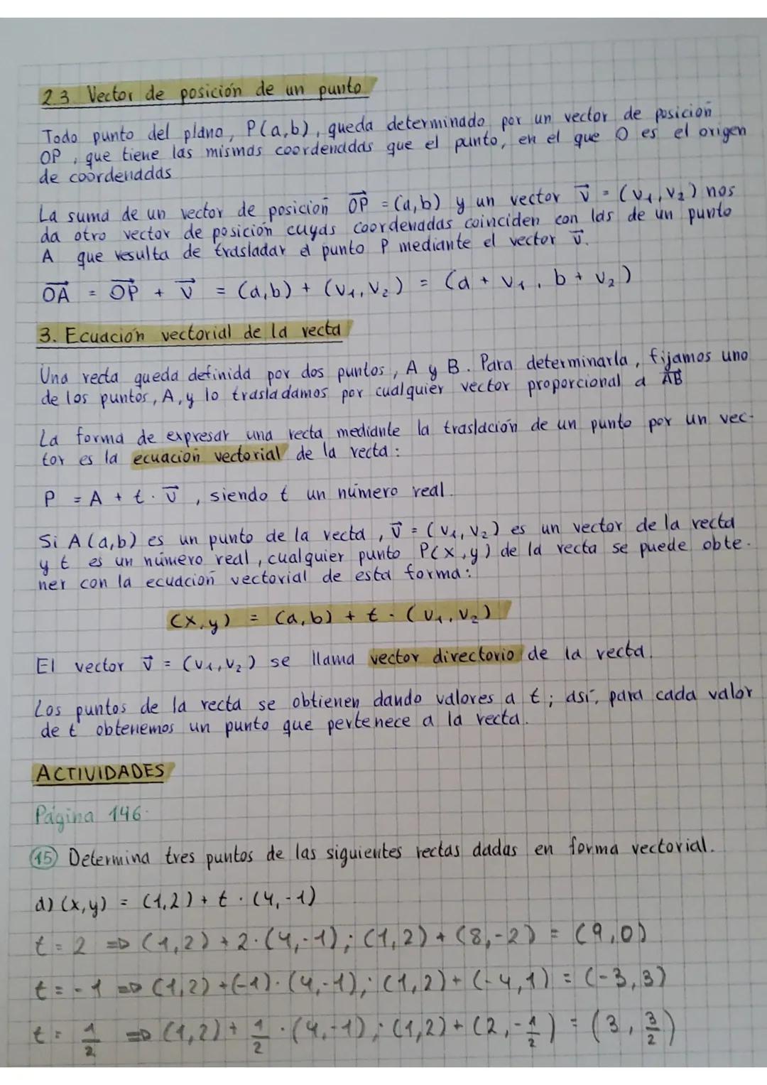7: VECTORE
L A
RE
C
TA
CUACIONE
ES
DE
1. Vectores
el segundo
Un vector es un segmento orientado que se determina por dos puntos, A y B
el or