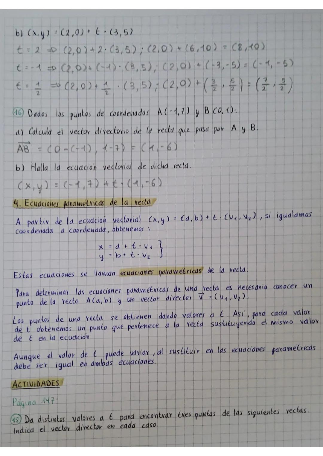 7: VECTORE
L A
RE
C
TA
CUACIONE
ES
DE
1. Vectores
el segundo
Un vector es un segmento orientado que se determina por dos puntos, A y B
el or
