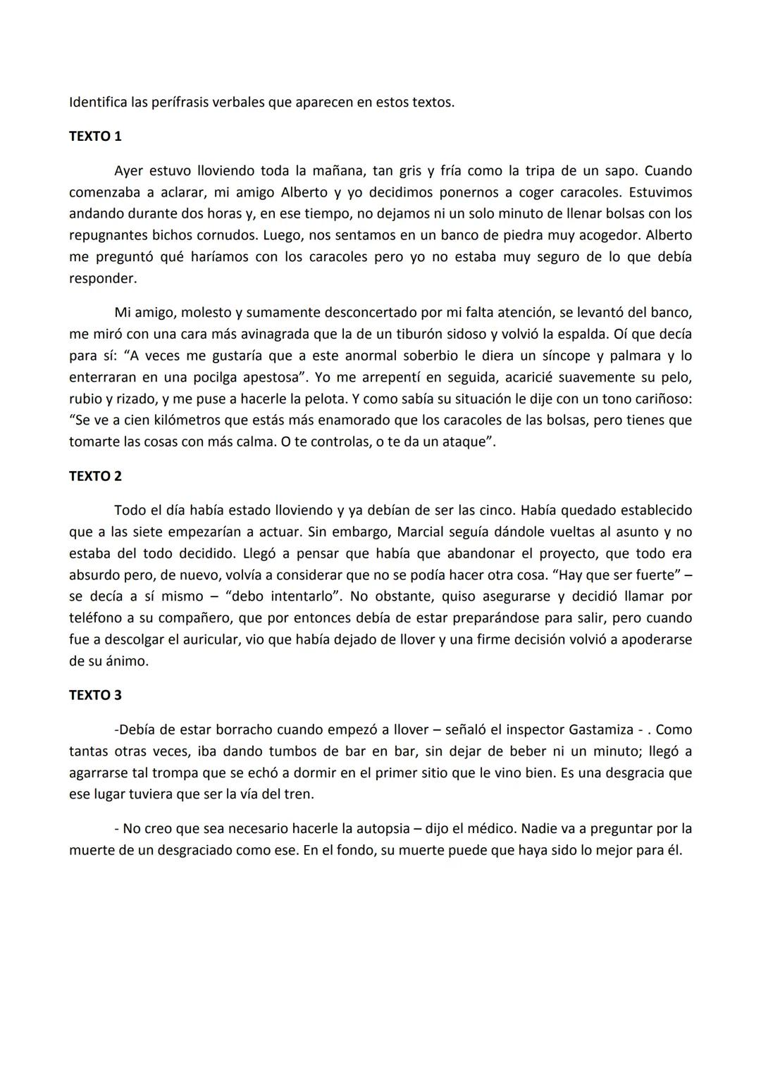 •
LAS PERÍFRASIS VERBALES
Están formadas por un verbo auxiliar (indica
las
características morfológicas) +
(preposición/conjunción) + verbo