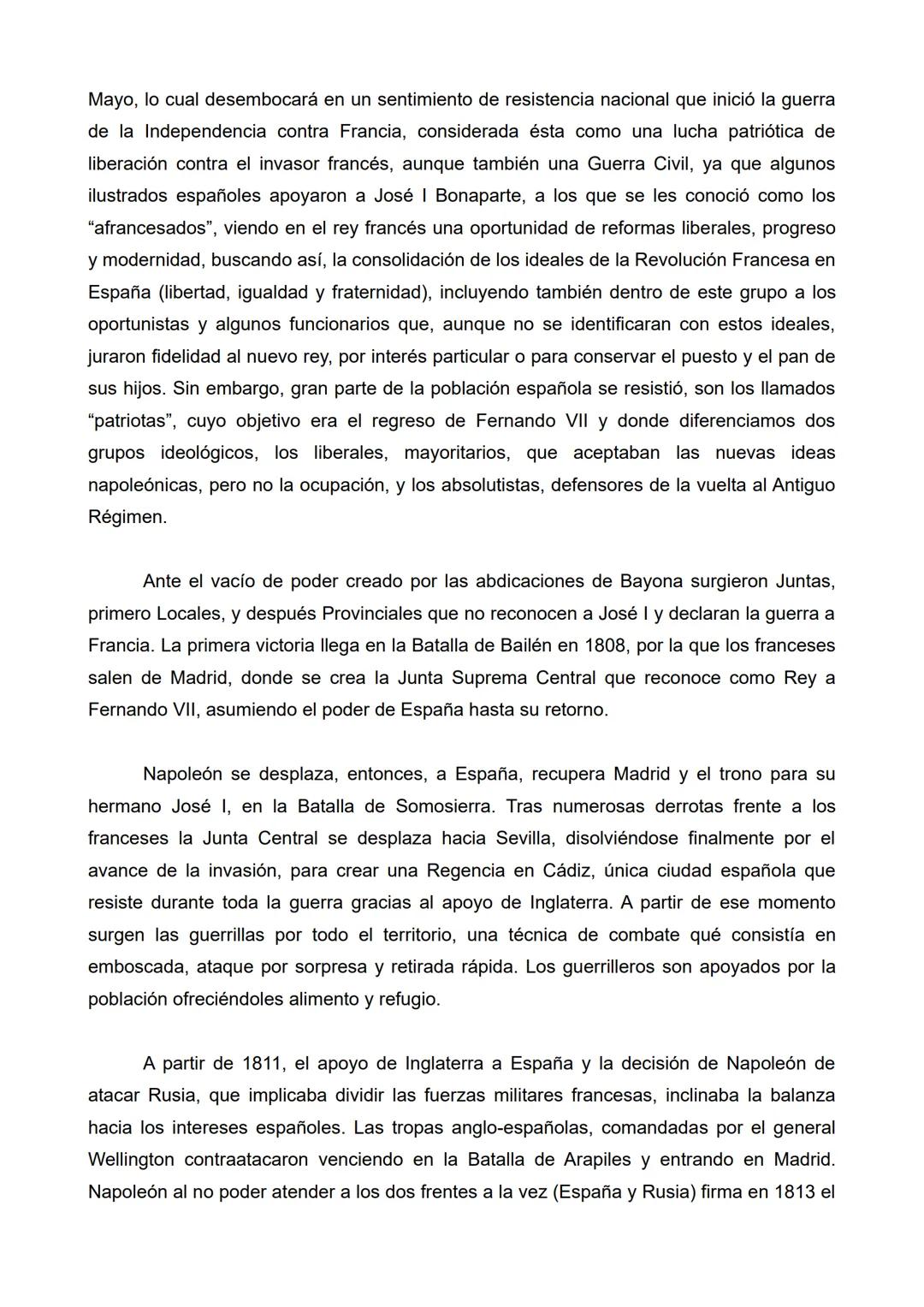 # CRISIS DE LA MONARQUÍA BORBÓNICA. LA GUERRA DE LA INDEPENDENCIA Y
LOS COMIENZOS DE LA REVOLUCIÓN LIBERAL. LA CONSTITUCIÓN DE 1812.
1. LA