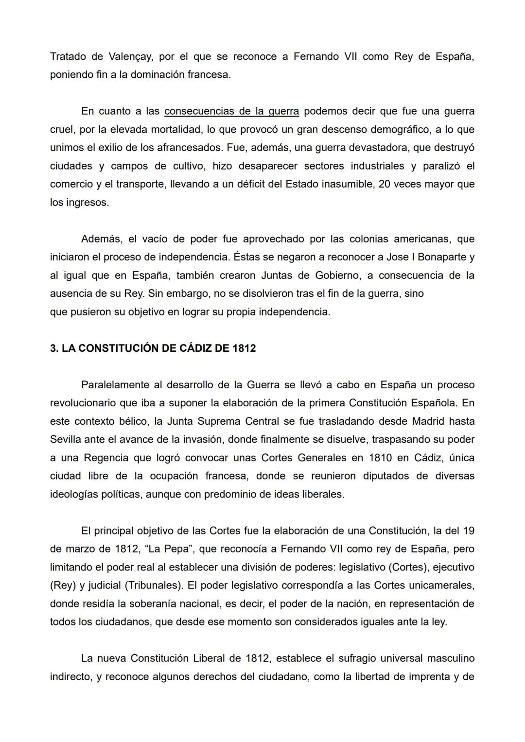 # CRISIS DE LA MONARQUÍA BORBÓNICA. LA GUERRA DE LA INDEPENDENCIA Y
LOS COMIENZOS DE LA REVOLUCIÓN LIBERAL. LA CONSTITUCIÓN DE 1812.
1. LA