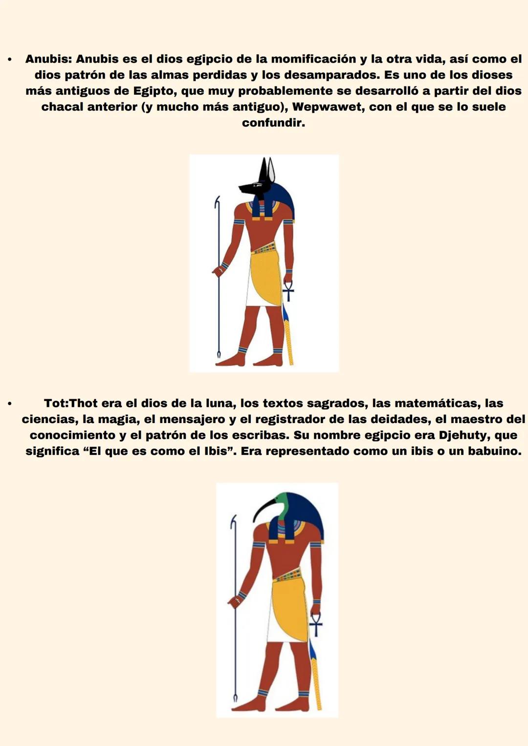 El antiguo Egipto
La religión en el Antiguo Egipto
La religión del Antiguo Egipto era politeísta, de manera que los
egipcios creían en vario