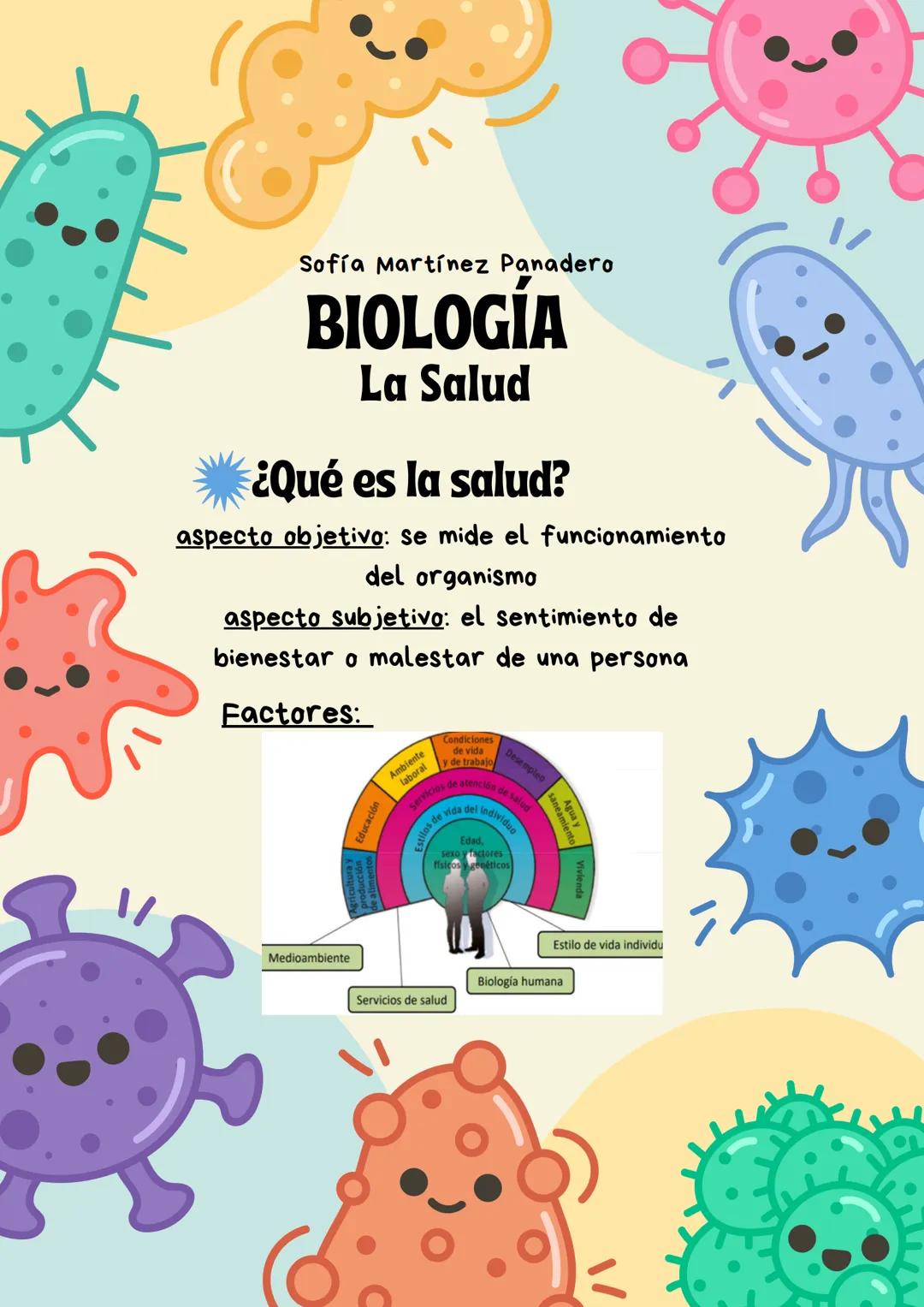 Sofía Martínez Panadero
BIOLOGÍA
La Salud Sofía Martínez Panadero
# BIOLOGÍA
## La Salud
* Índice
1. ¿Qué es la salud?
2. ¿Qué sucede c