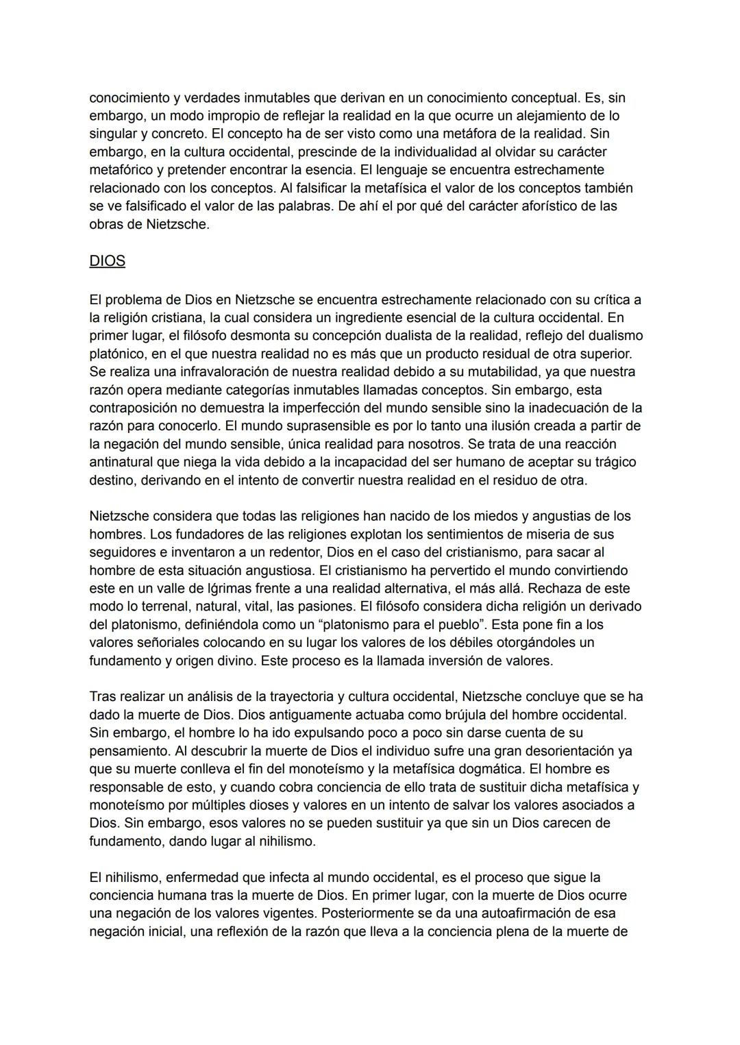 NIETZSCHE
CONOCIMIENTO
Antes de tratar el problema del conocimiento de Nietzsche, debemos de entender que su
filosofía corresponde a la co