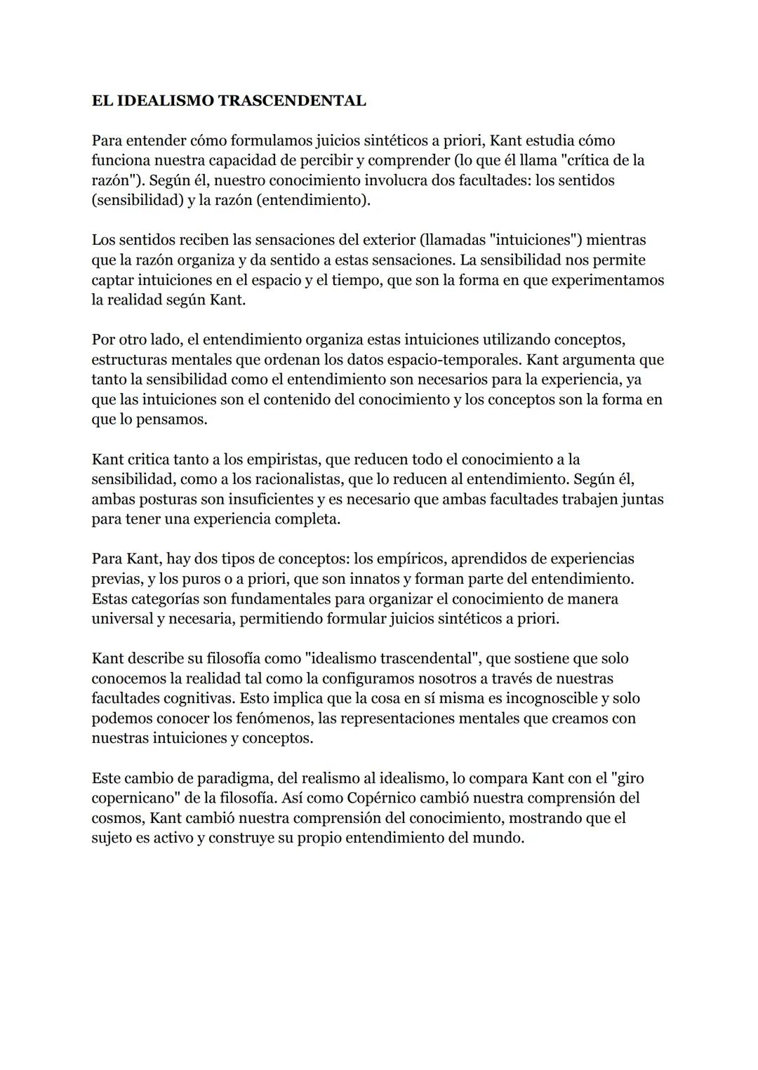 # KANT
## EL JUICIO SINTÉTICO A PRIORI
Kant, en su obra la Crítica de la razón pura, se enfoca en explicar cómo funciona y
cuáles son los