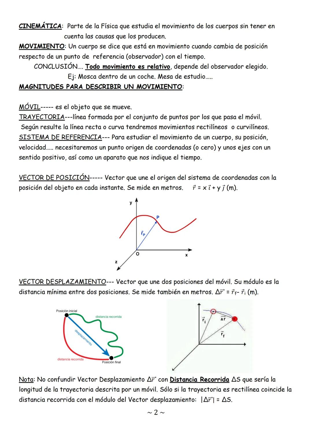 # CINEMÁTICA
FÍSICA Y QUÍMICA 4ºESO
~1~ CINEMÁTICA: Parte de la Física que estudia el movimiento de los cuerpos sin tener en
cuenta las ca