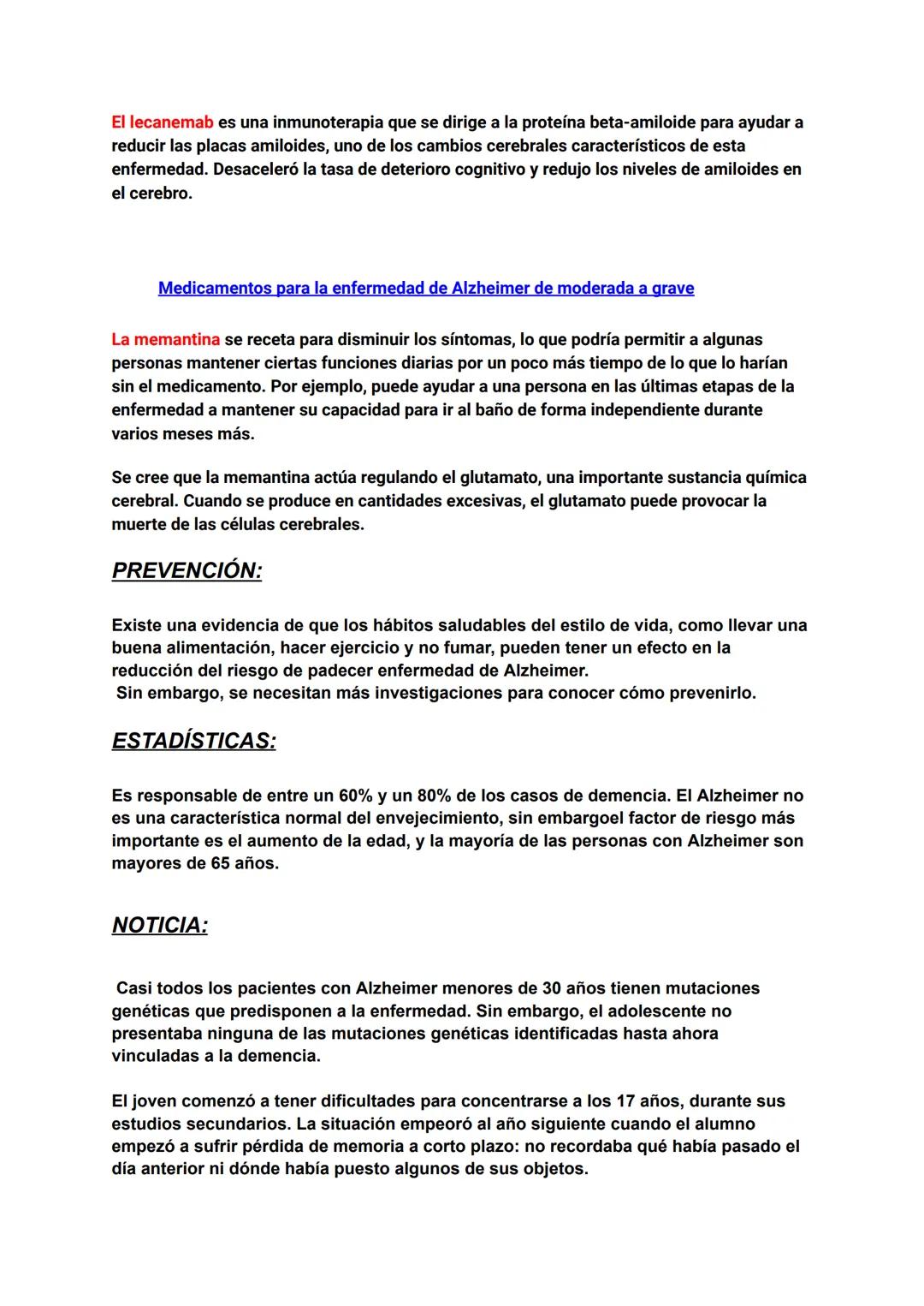 # ALZHEIMER
¿Qué es?
-Es un trastorno cerebral que destruye lentamente la memoria y la capacidad de
pensar y, con el tiempo, la habilidad