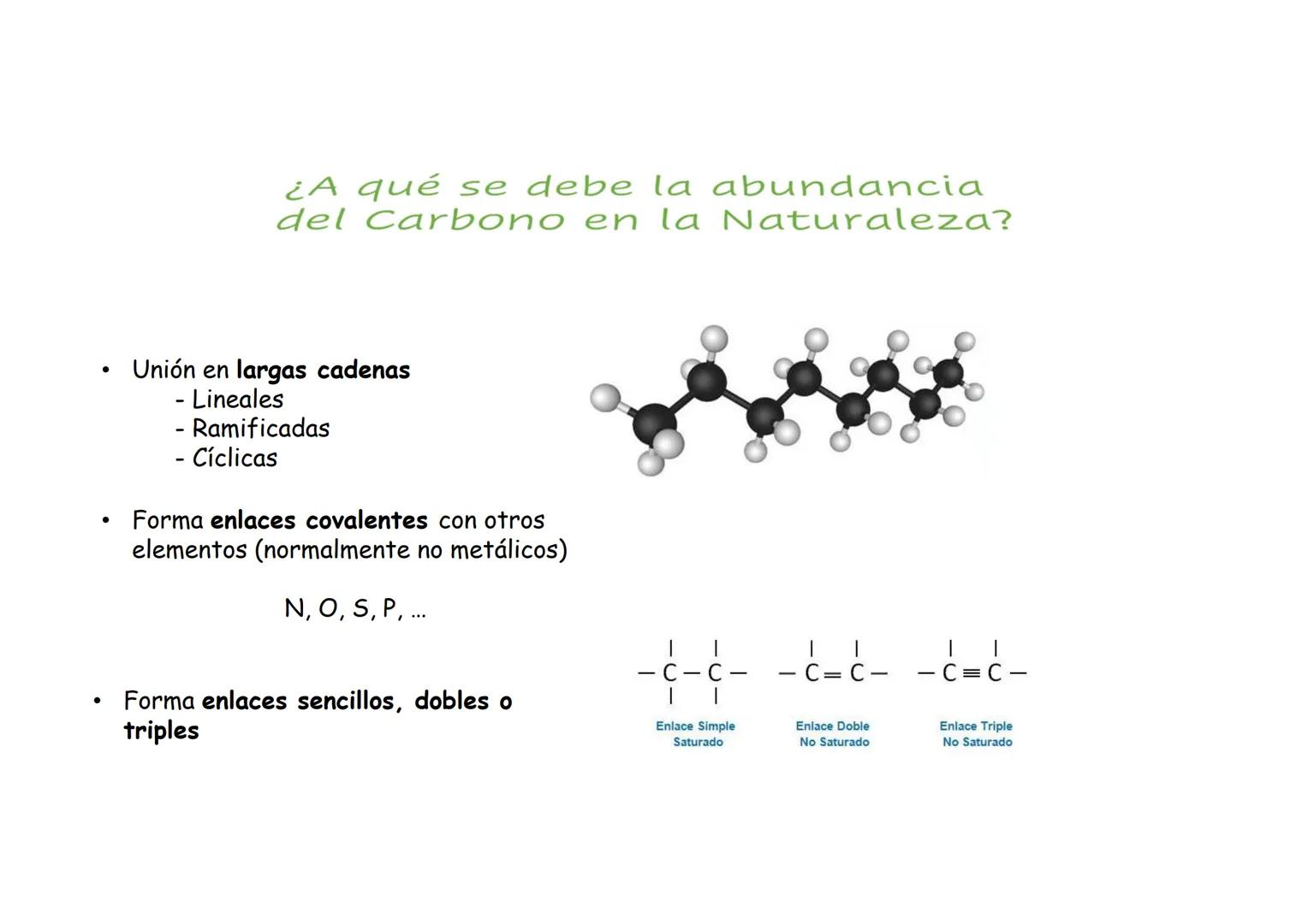 LA QUÍMICA
DEL
CARBONO
NOMENCLATURA I:
HIDROCARBUROS Características del átomo de Carbono
109,5°
109,5°
109,5°
Átomo de C
- Tiene estructura