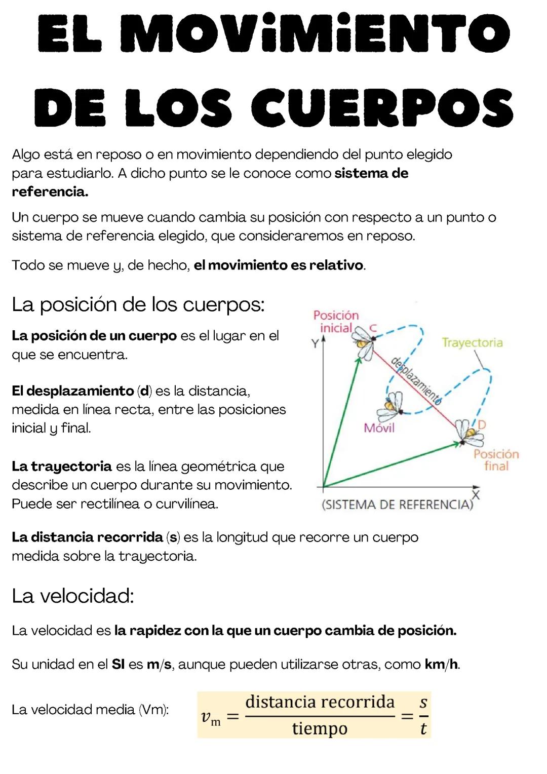 El movimiento de los cuerpos