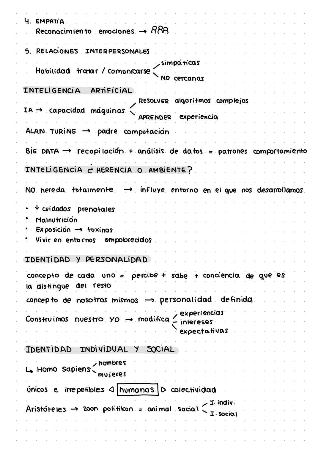 # 1. LA CONCEPCIÓN DEL SER HUMANO
La metafísica estudia "el todo" a diferencia de la antropología que
se centra en el ser humano
material