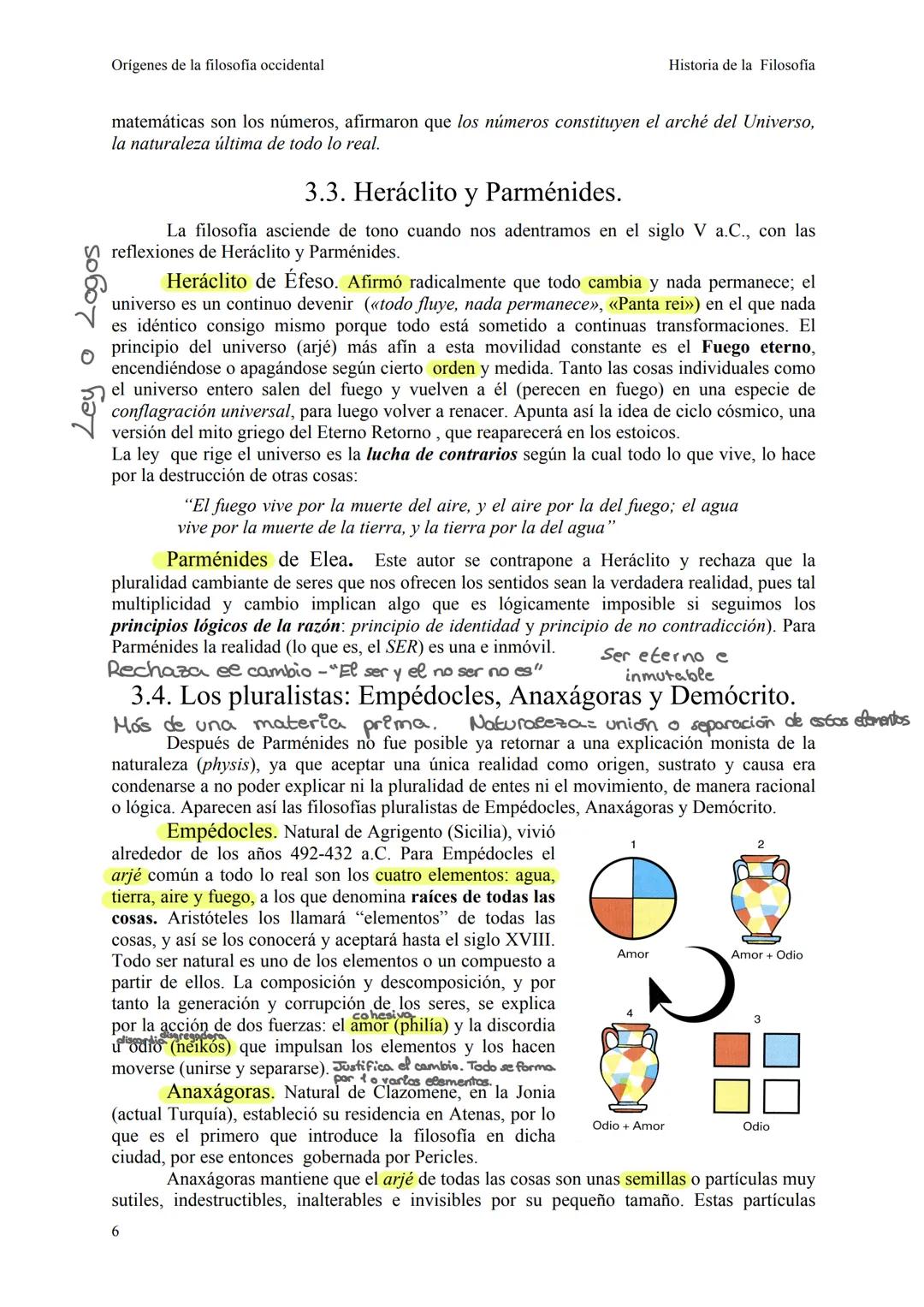 ORÍGENES DE LA FILOSOFÍA
OCCIDENTAL
1. El paso del «Mito» al «Logos>>.
Suele decirse, acertadamente, que la filosofía y la ciencia aparecen