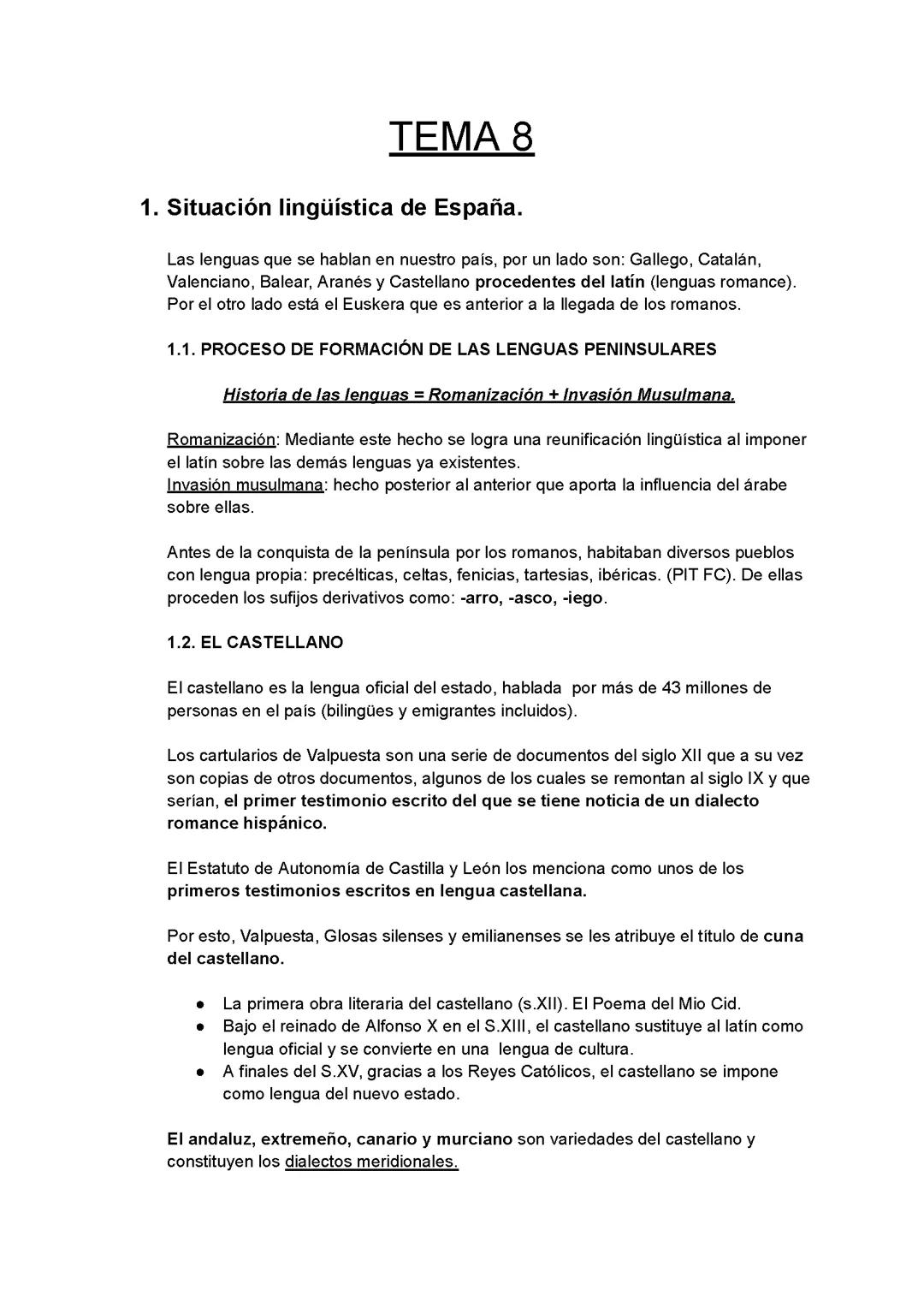 Apuntes lengua dialectos España