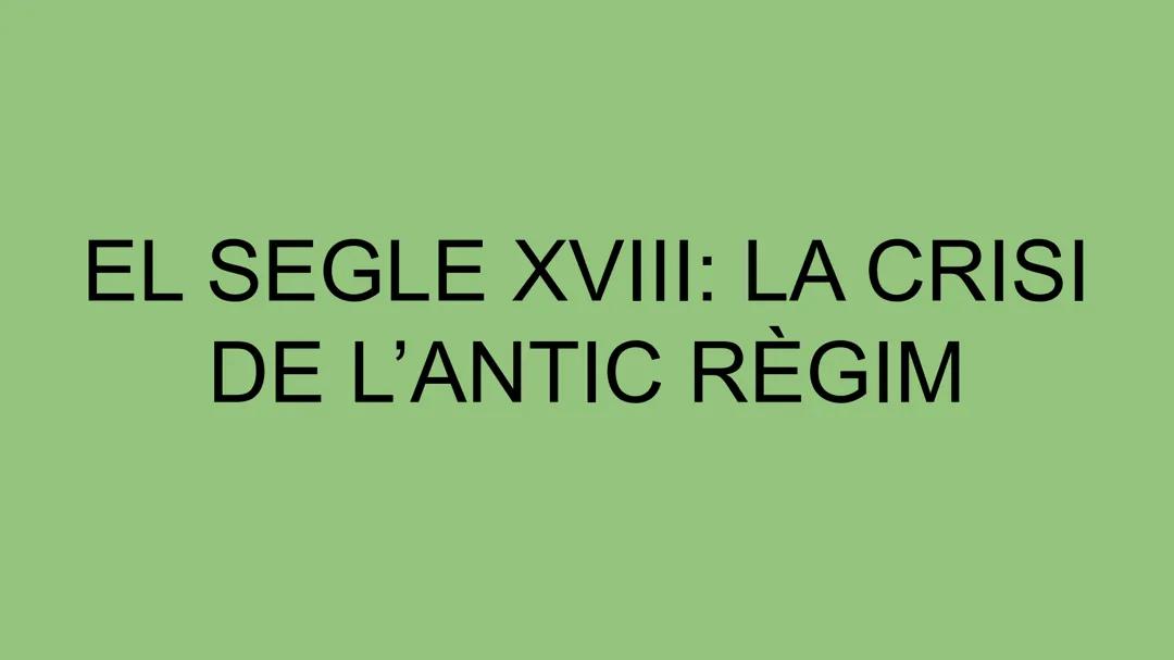 La crisis de l'antic règim