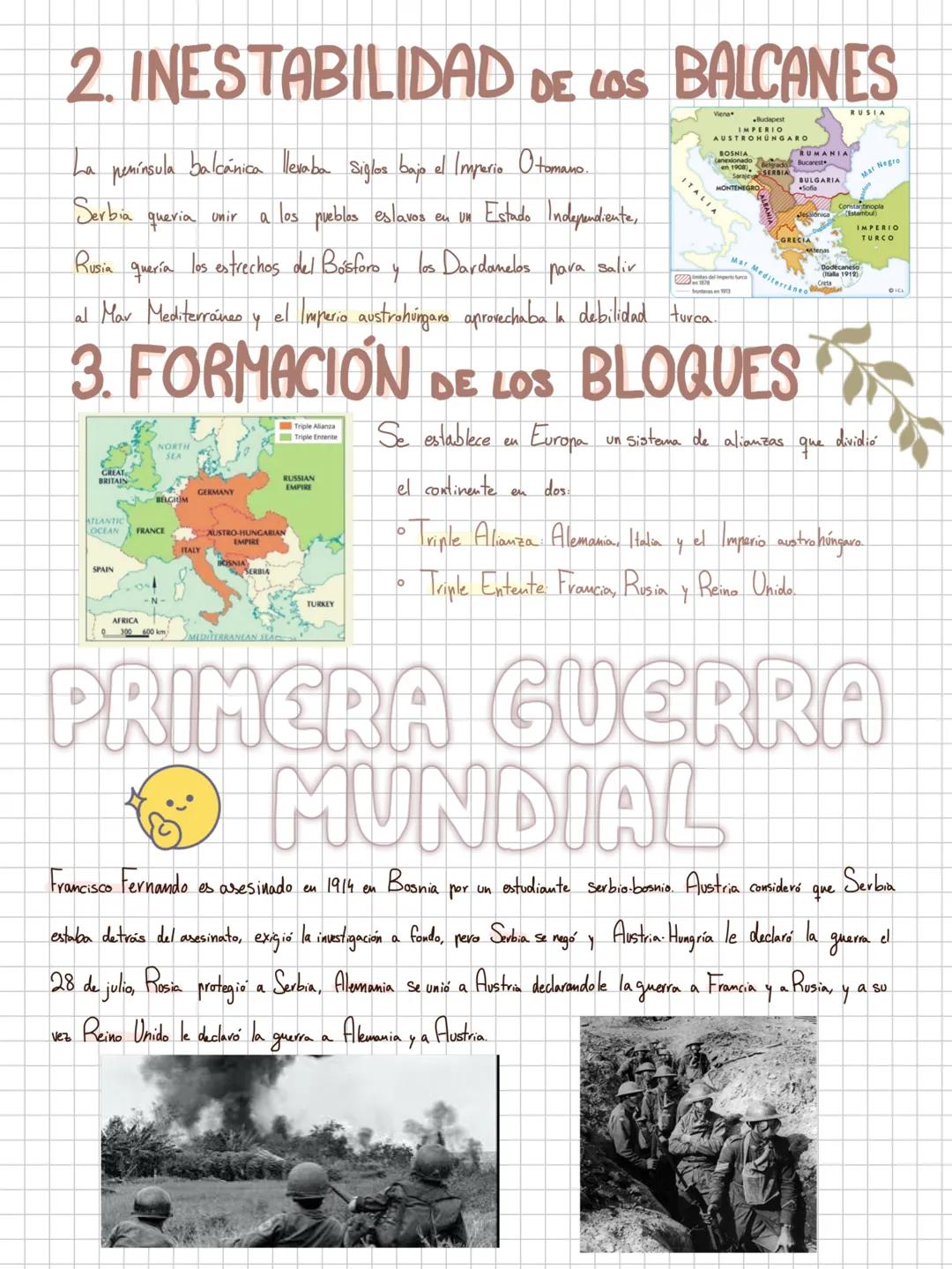 LA PRIMERA
GUERRA MUNDIAL
YLA REVOLUCIÓN RUSA CAUSAS
La Primera Guerra Mundial se
produjo
entre 1914
Anteriormente (1870 y 1914) Europa vivi