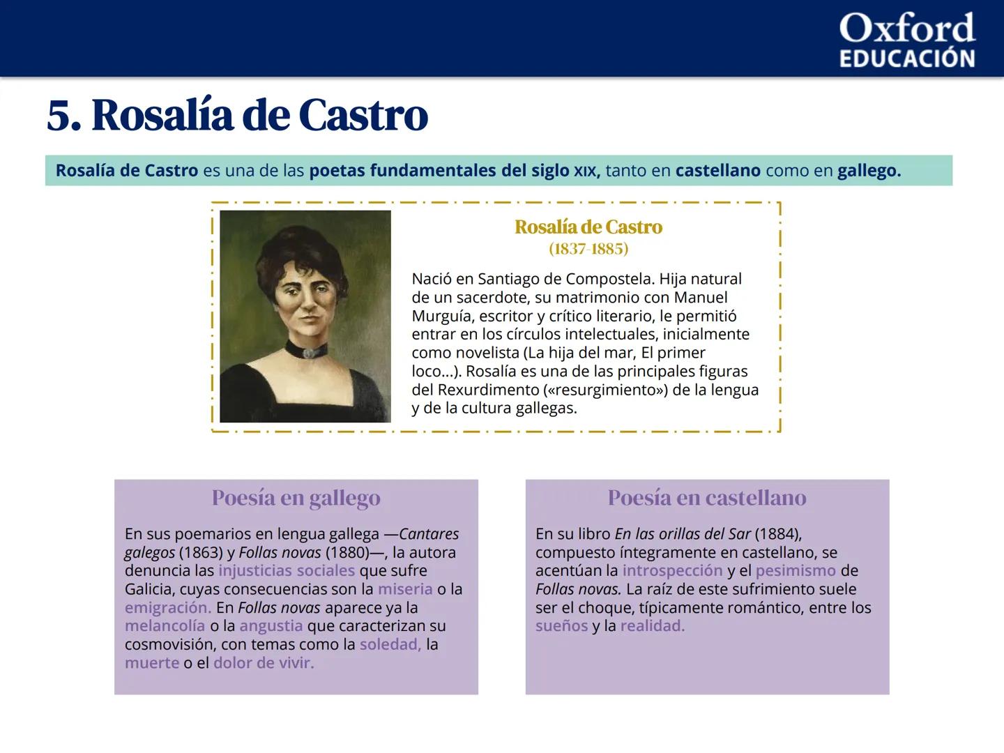 Oxford
EDUCACIÓN
UNIDAD 2. El Romanticismo (I)
1
Características generales del Romanticismo
2
La poesía romántica
3 José de Espronceda
4 Gus