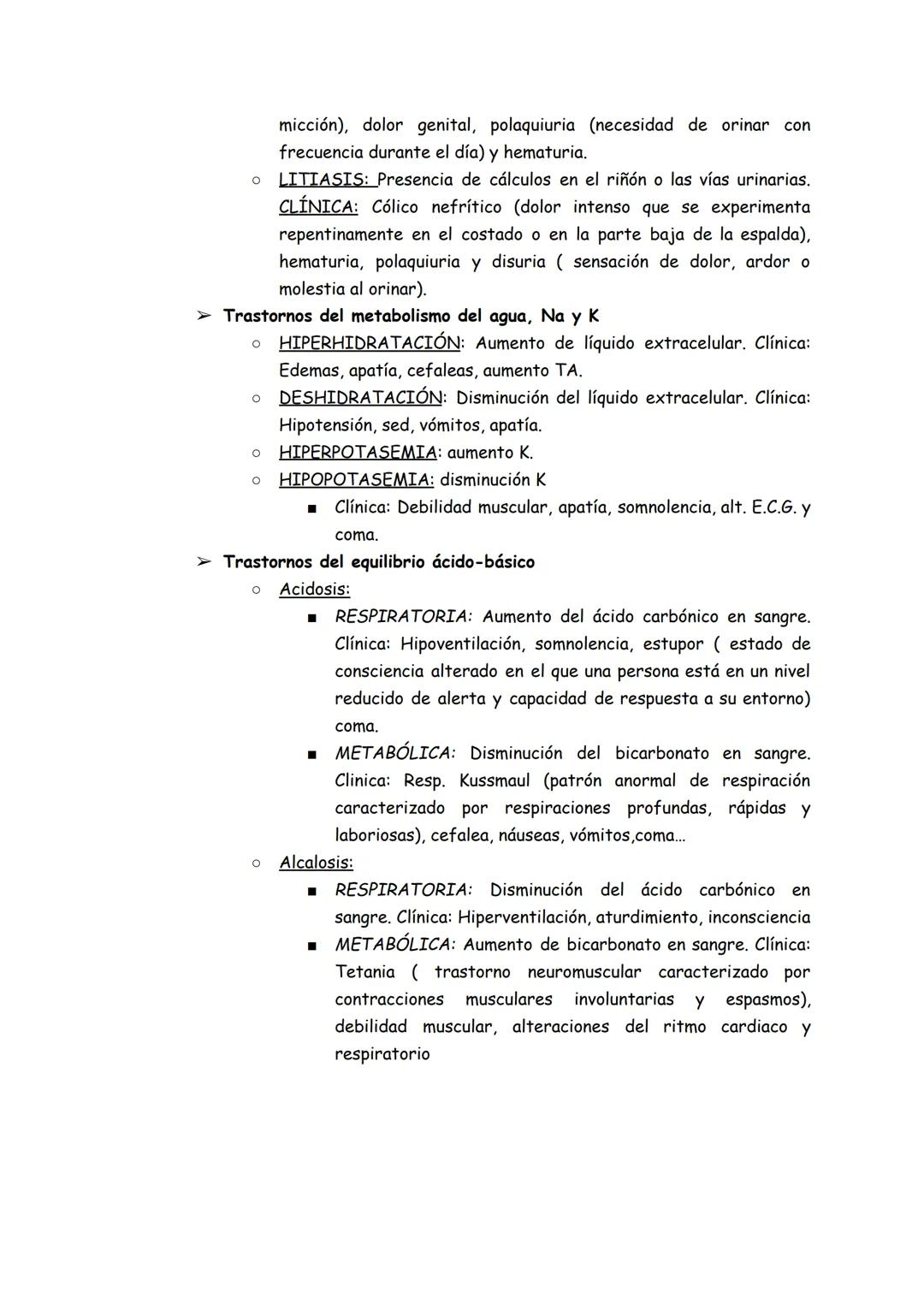 # Aparato urinario the
1. Anatomía
➤ Los riñones (situados detrás del peritoneo ``zona lumbar``, el derecho
más bajo que el izquierdo).
*