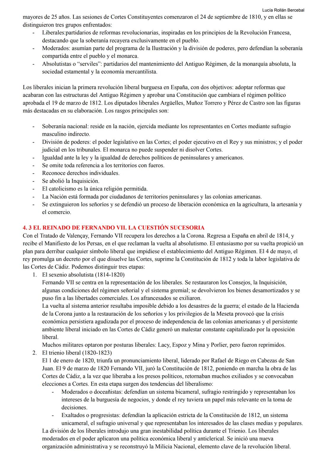# 4.1 EL REINADO DE CARLOS IV. LA GUERRA DE LA INDEPENDENCIA
Lucía Rollán Bercebal
El reinado de Carlos IV (1788-1808) coincidió con la cr