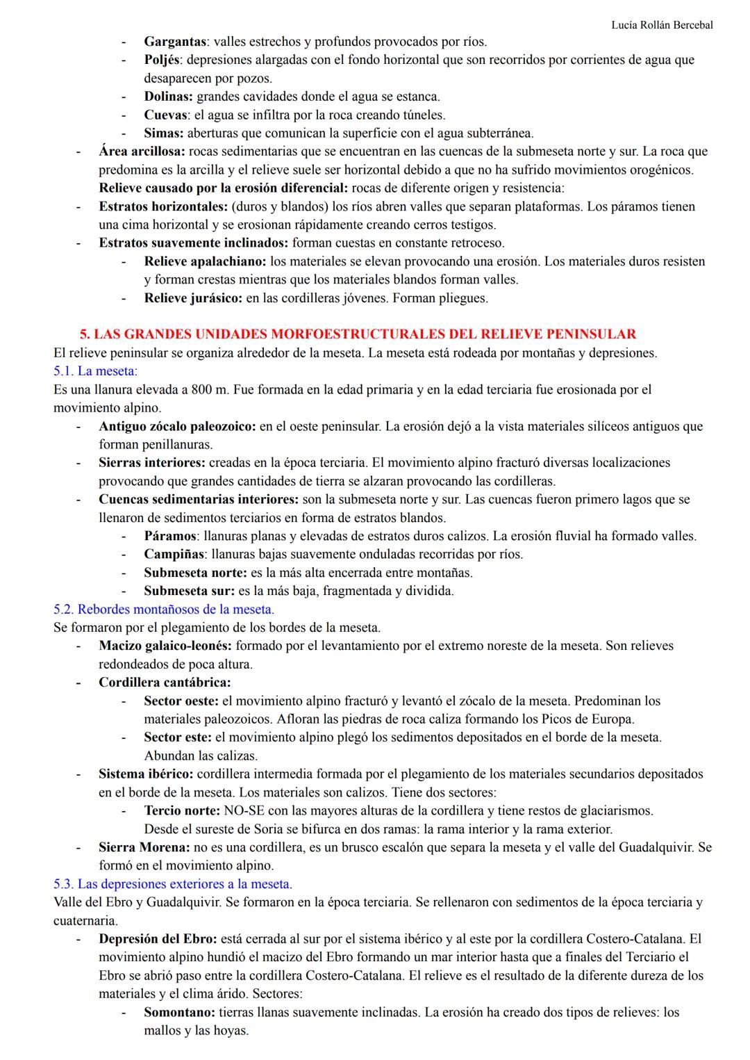 --- OCR Start ---
Lucía Rollán Bercebal
TEMA 1. EL ESPACIO GEOGRÁFICO ESPAÑOL: DIVERSIDAD GEOMORFOLÓGICA
1. EL ESPACIO GEOGRÁFICO ESPAÑOL
Es