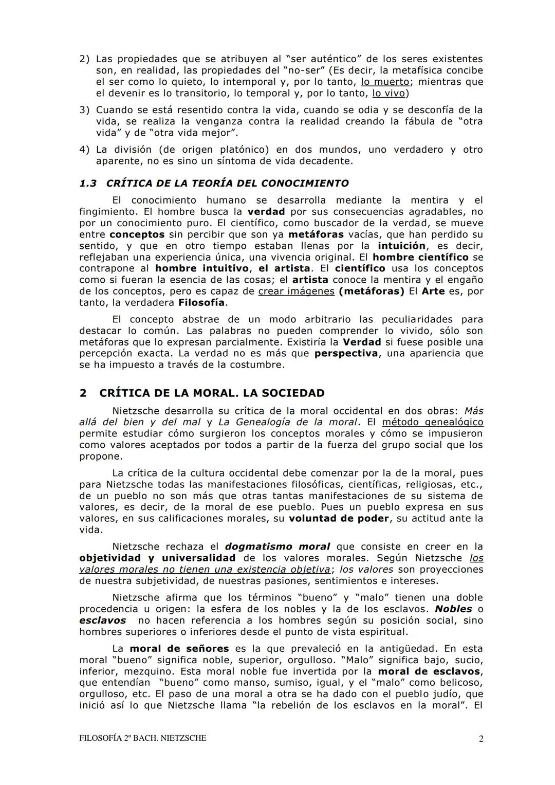 FRIEDRICH NIETZSCHE (1844-1900)
1. PROBLEMA DE LA REALIDAD. PROBLEMA DEL CONOCIMIENTO
1.1 EL VITALISMO. SCHOPENHAUER. LA FILOSOFÍA TRÁGICA
