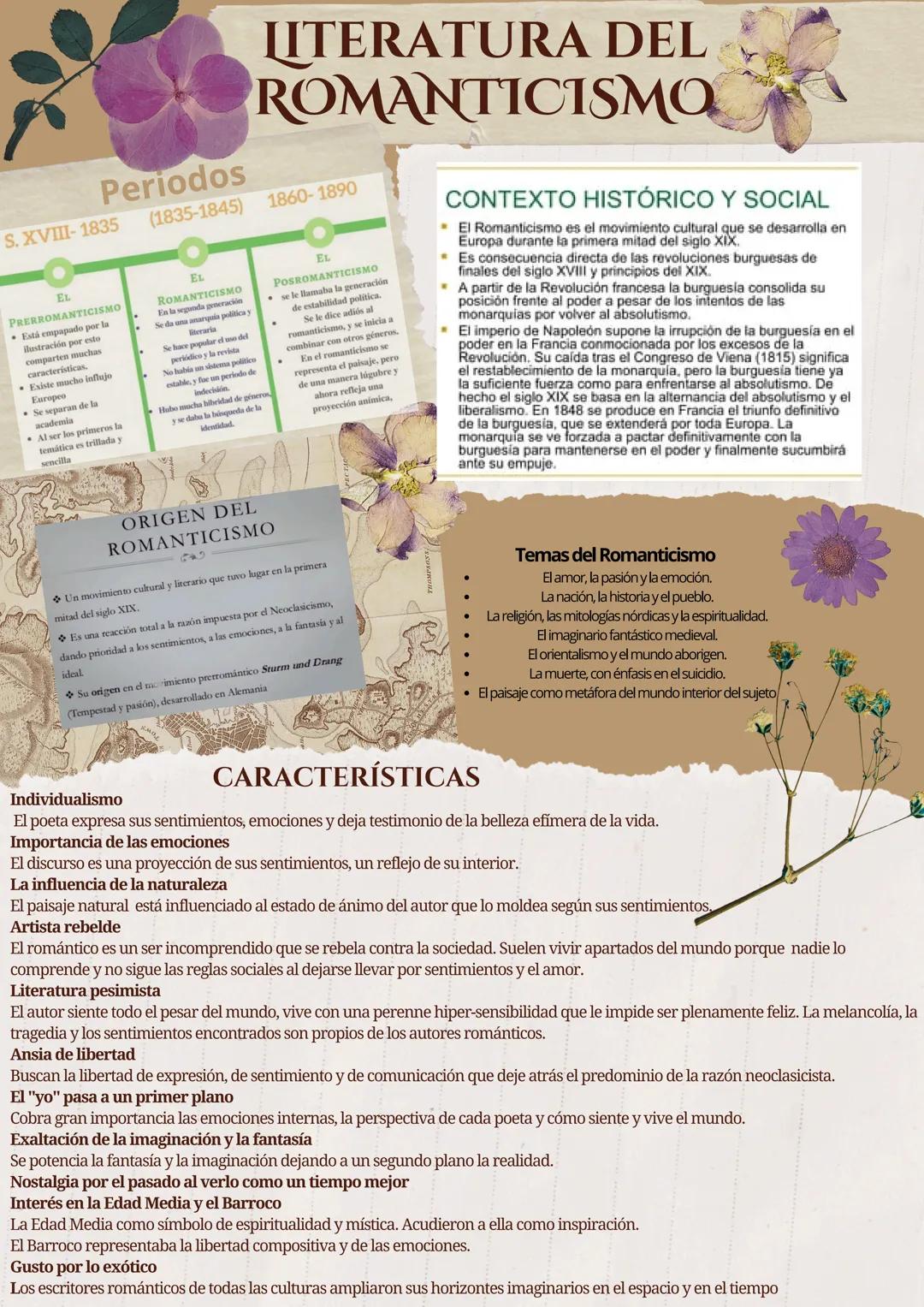 # LITERATURA DEL
# ROMANTICISMO
Periodos
S. XVIII-1835 (1835-1845) 1860-1890
EL
PRERROMANTICISMO
* Está empapado por la
Rustración