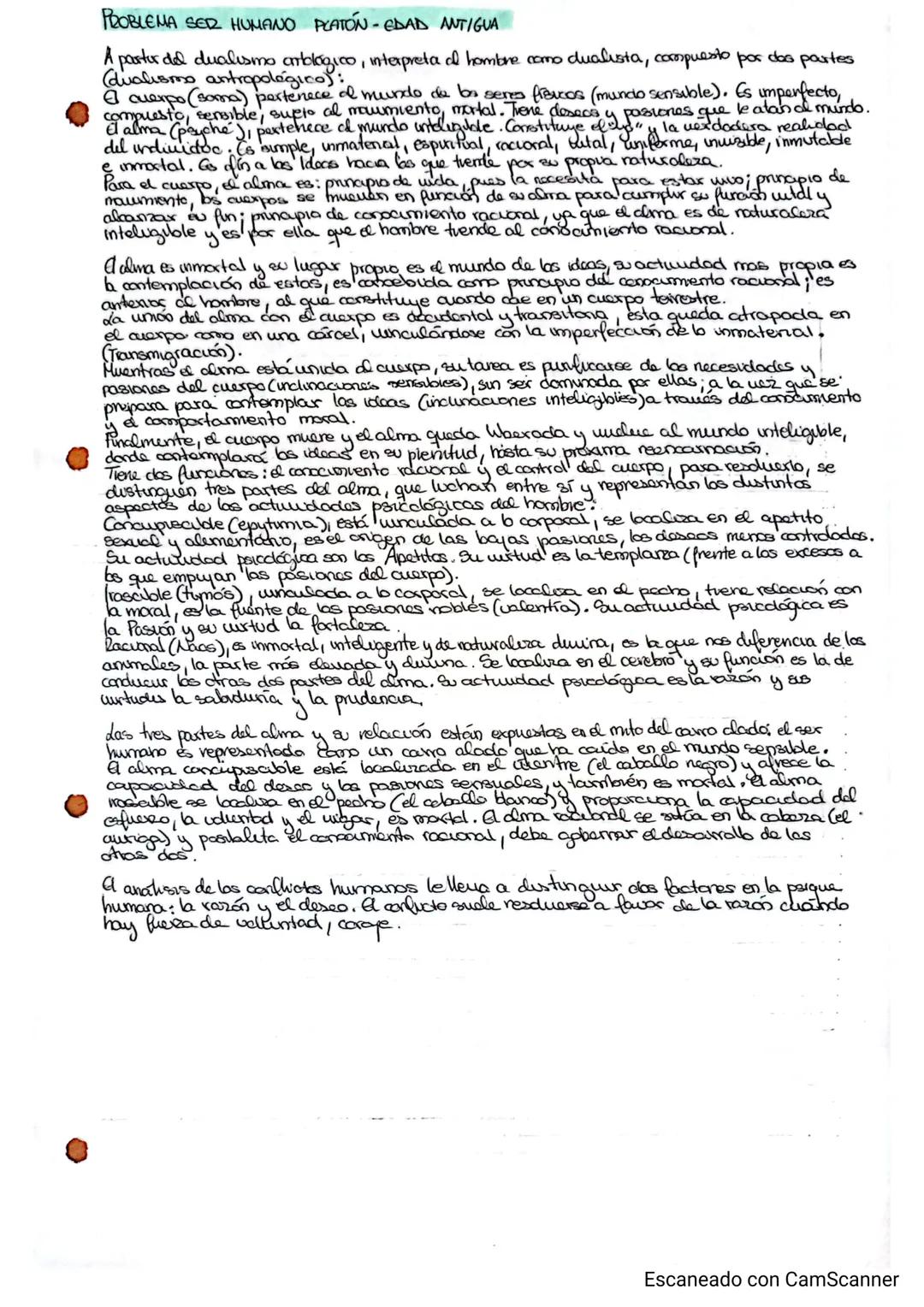 # PROBLEMA SER HUMANO PLATÓN-EDAD ANTIGUA
A pastor del dualismo artológico, interpreta al hombre como dualista, compuesto por dos partes
(d