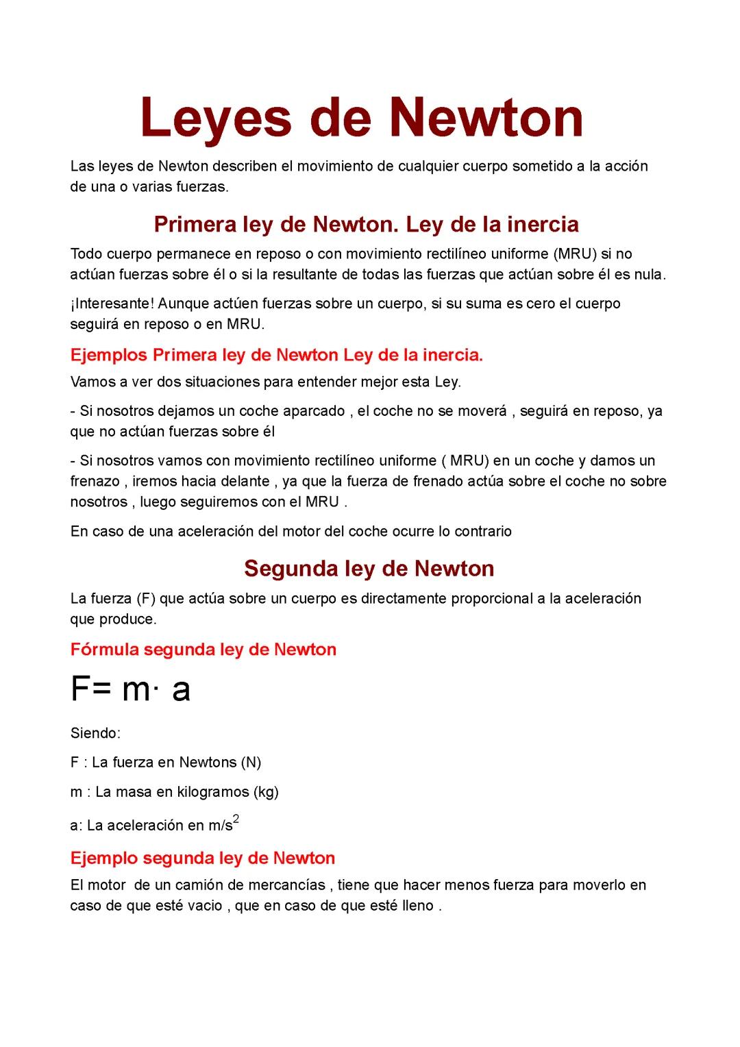 leyes de Newton