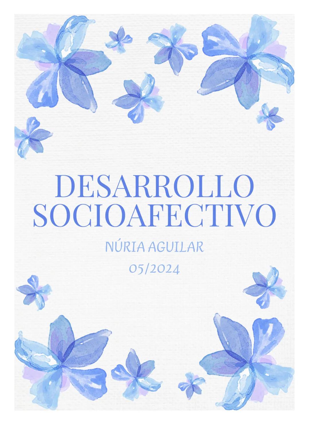 # DESARROLLO
# SOCIOAFECTIVO
NÚRIA AGUILAR
05/2024 TEMA 1- El desarrollo afectivo
1.1 CONCEPTOS BÁSICOS DEL DESARROLO AFECTIVO
AFECTIVID
