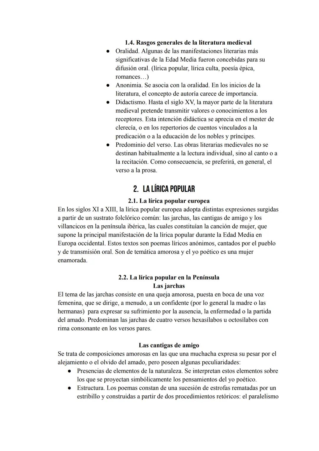 # 1. LA EDAD MEDIA Y SU LITERATURA
Durante este periodo, el latín se fragmenta en distintas lenguas románicas, pero no es
hasta finales del