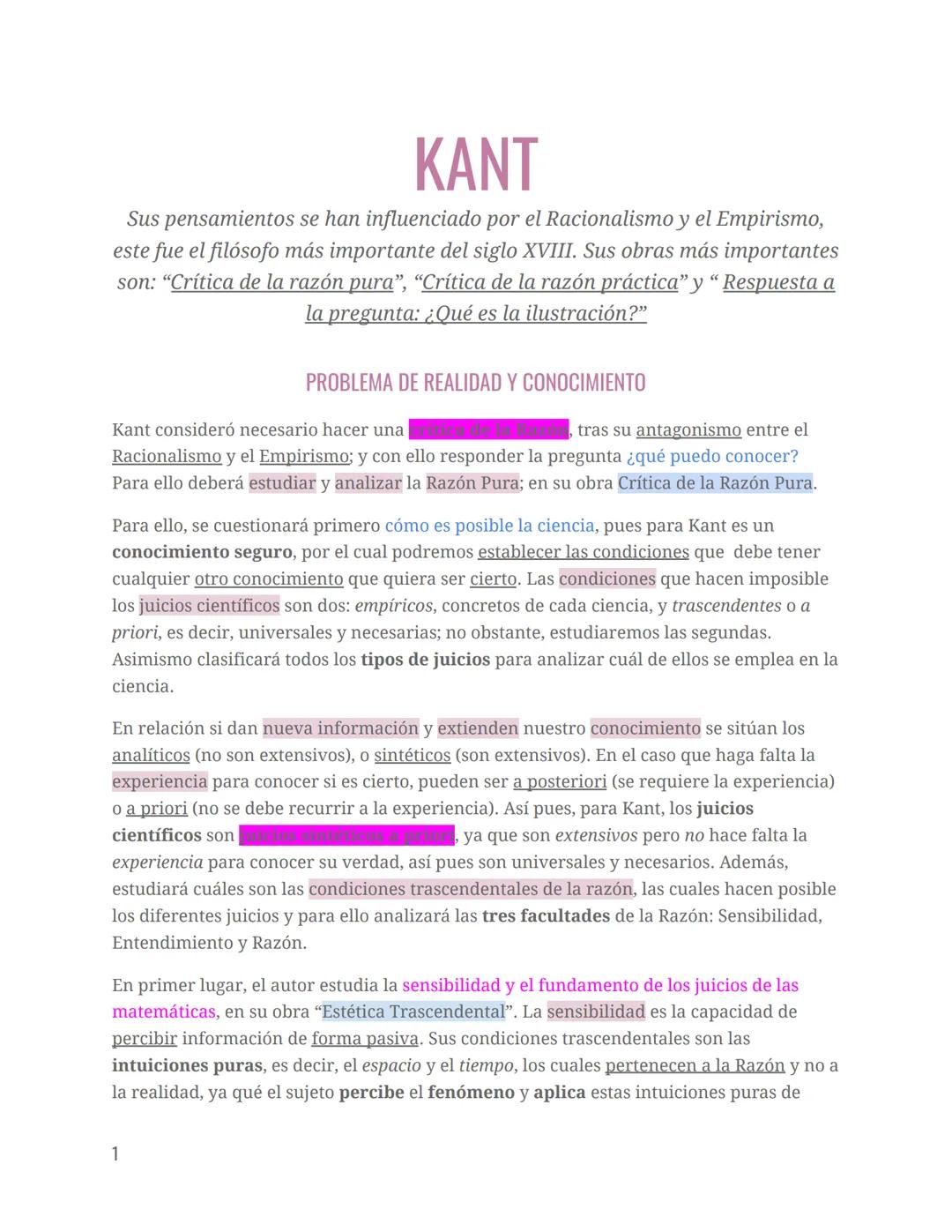 KANT
Sus pensamientos se han influenciado por el Racionalismo y el Empirismo,
este fue el filósofo más importante del siglo XVIII. Sus obras
