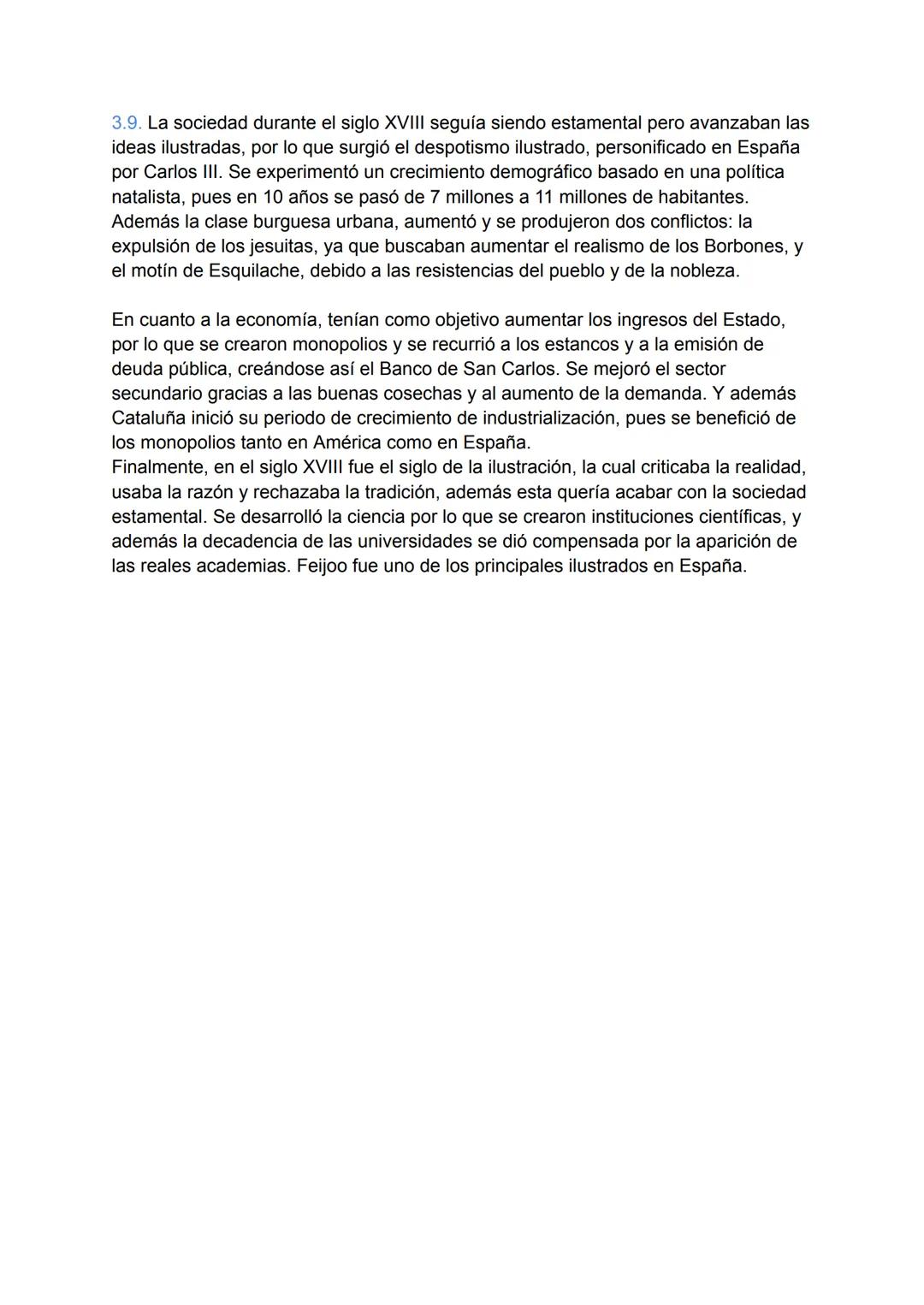 3.6 En el 1700 murió Carlos II sin descendencia y dejó su trono a Felipe de Anjou,
provocando: una guerra internacional entre el archiduque