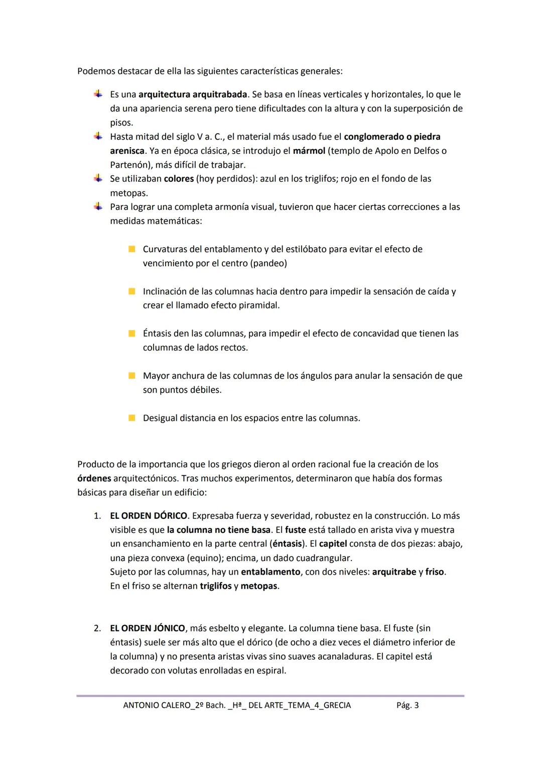 # Tema 3. El arte griego
1. Una introducción necesaria
2. Los órdenes arquitectónicos.
3. El templo griego: el Partenón.
4. La escultura. L