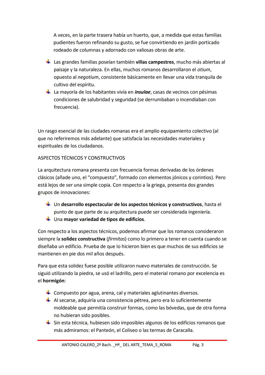 # Tema 5. El arte romano
1. Introducción
2. Arquitectura y ciudad
* LA CIUDAD ROMANA
* ASPECTOS TÉCNICOS Y CONSTRUCTIVOS
* TIPOLOGÍA