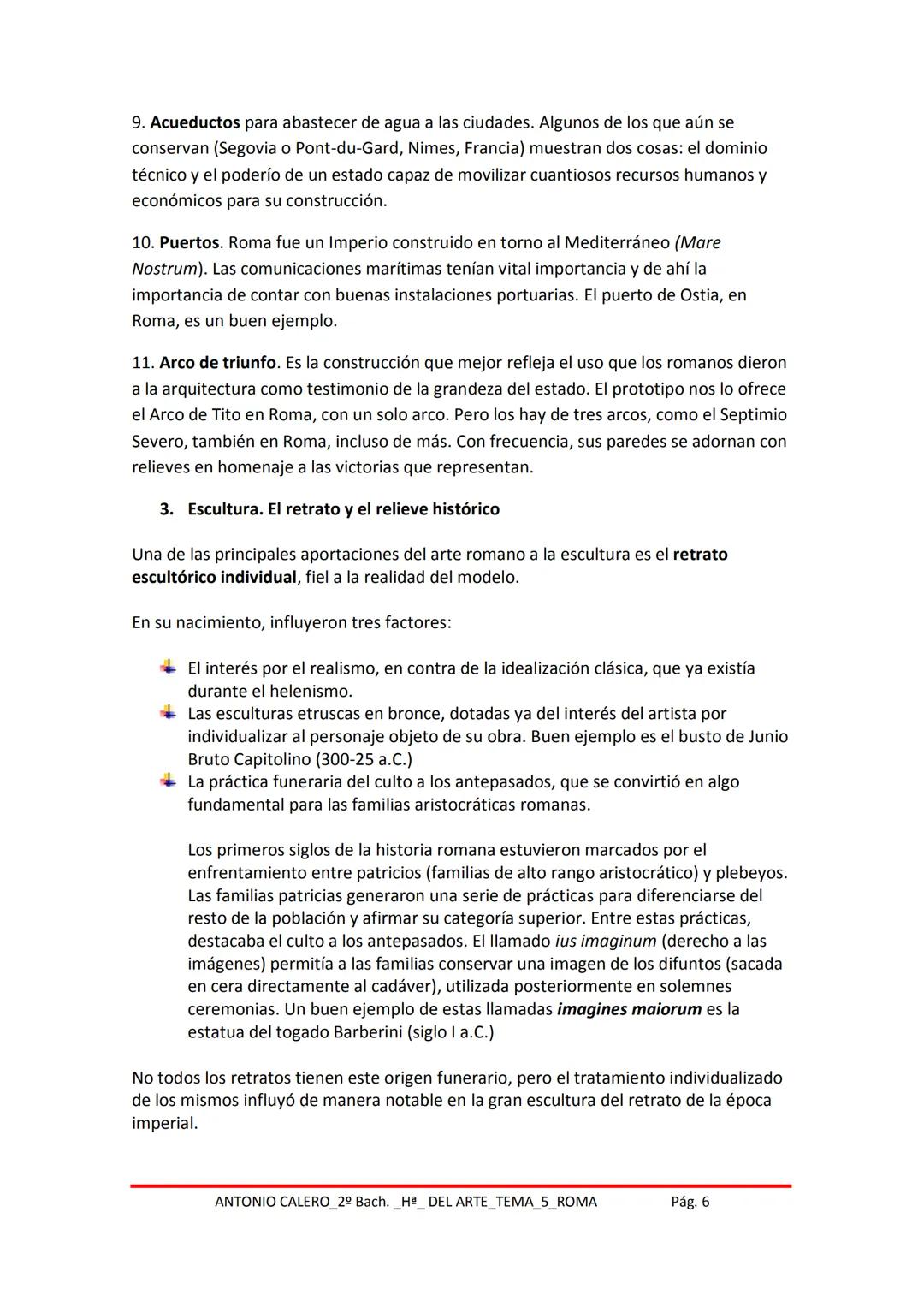 # Tema 5. El arte romano
1. Introducción
2. Arquitectura y ciudad
* LA CIUDAD ROMANA
* ASPECTOS TÉCNICOS Y CONSTRUCTIVOS
* TIPOLOGÍA
