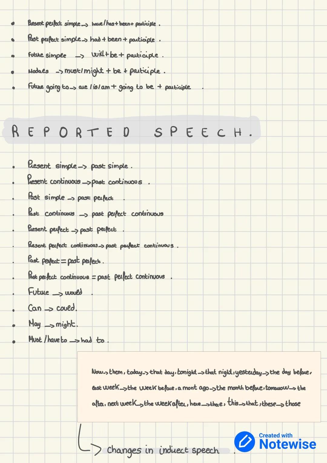 Englisch GRAMMAR SUMMARY.
VERB TENSES.
* Present Simple
* Present continuos
* Present perfect simple
* Present perfect continuous